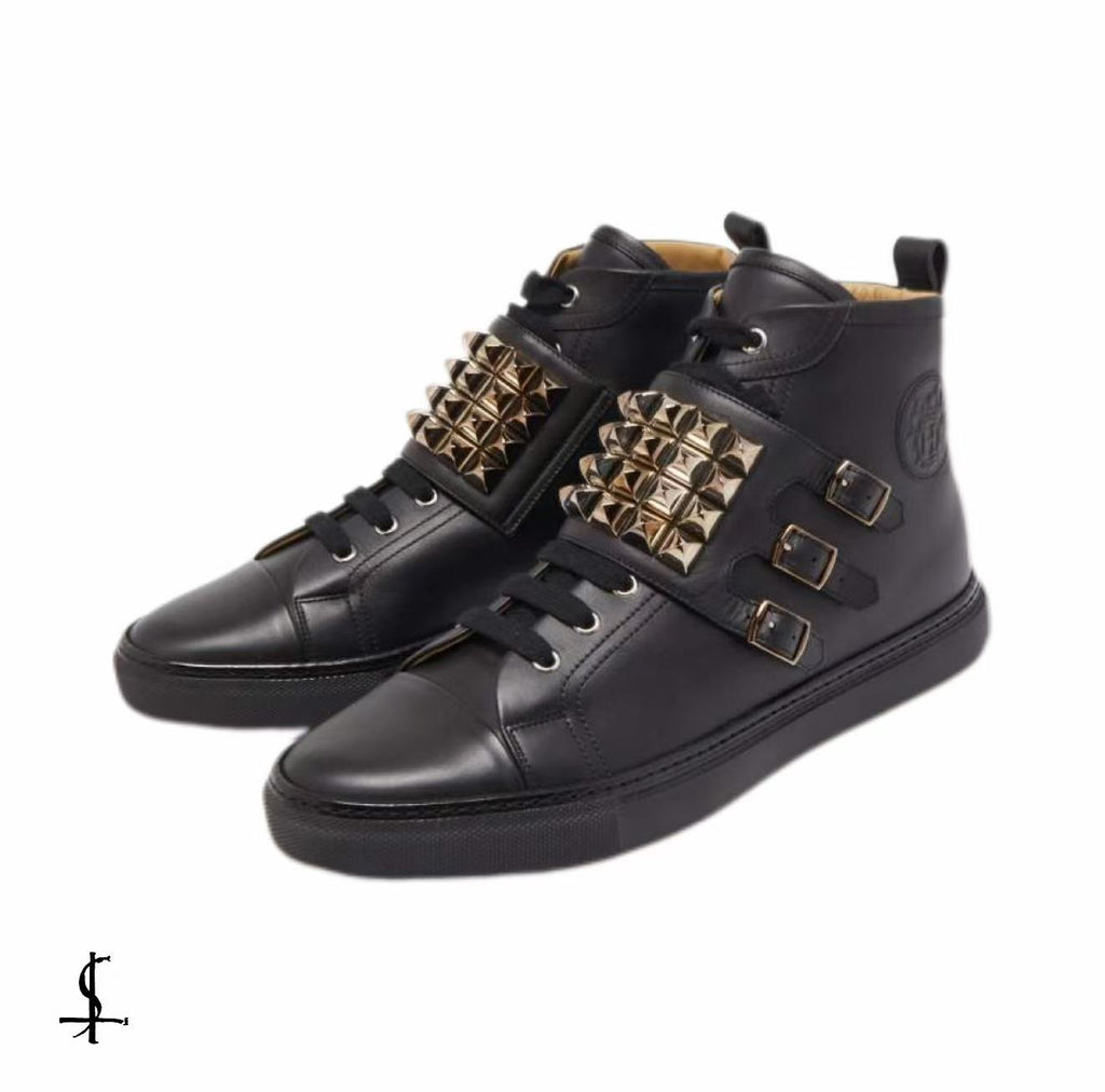 Hermes Studded Hi Top Sneakers