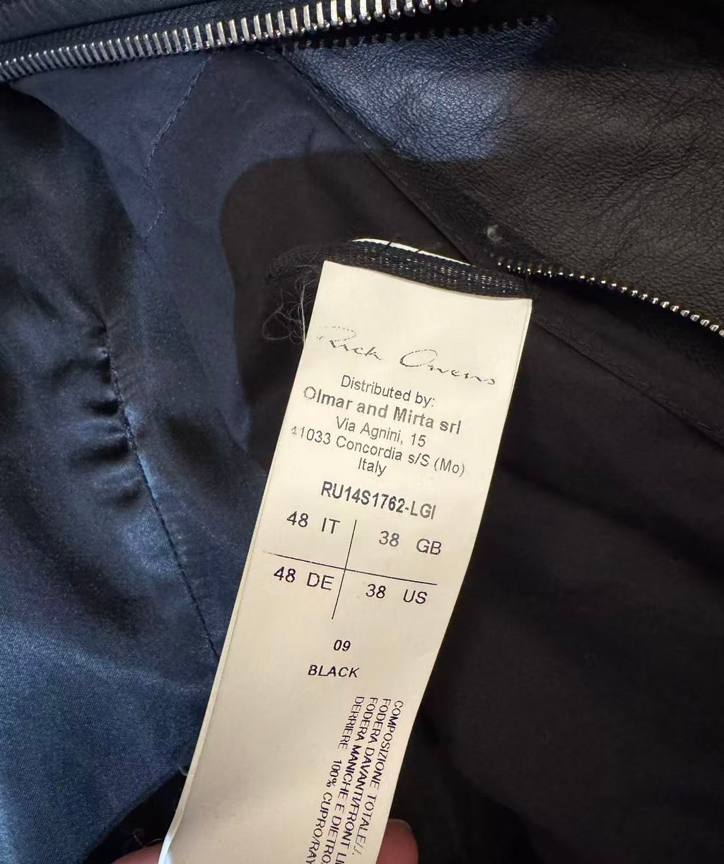Rick Owens 14 Mollino Leather Jacket