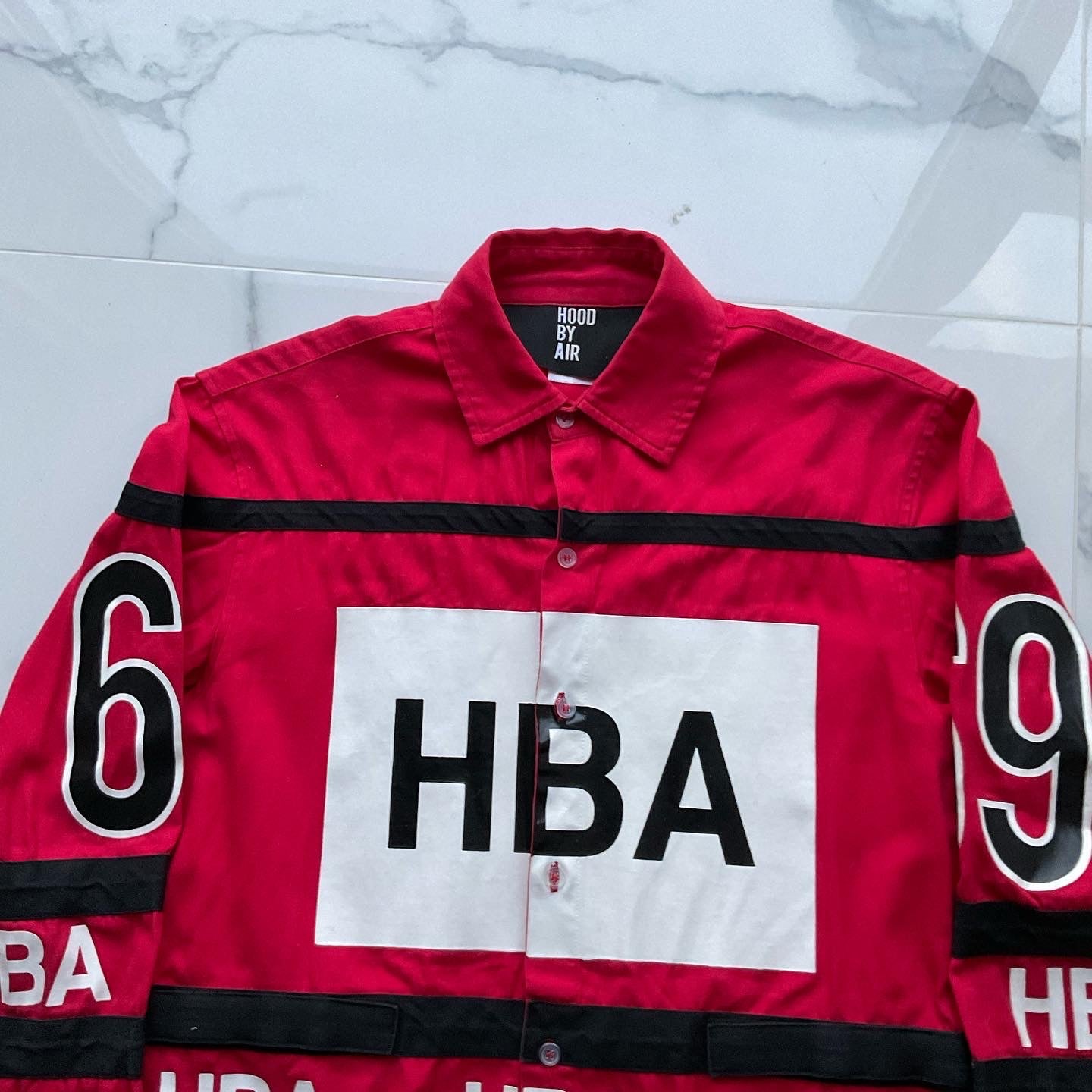 Hood by air 69 red shirt