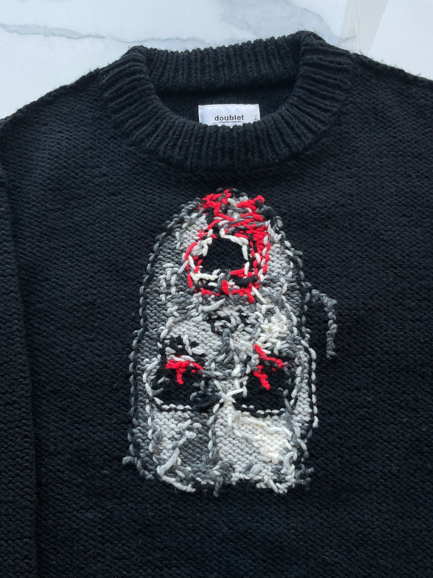 Doublet clown knit sweater