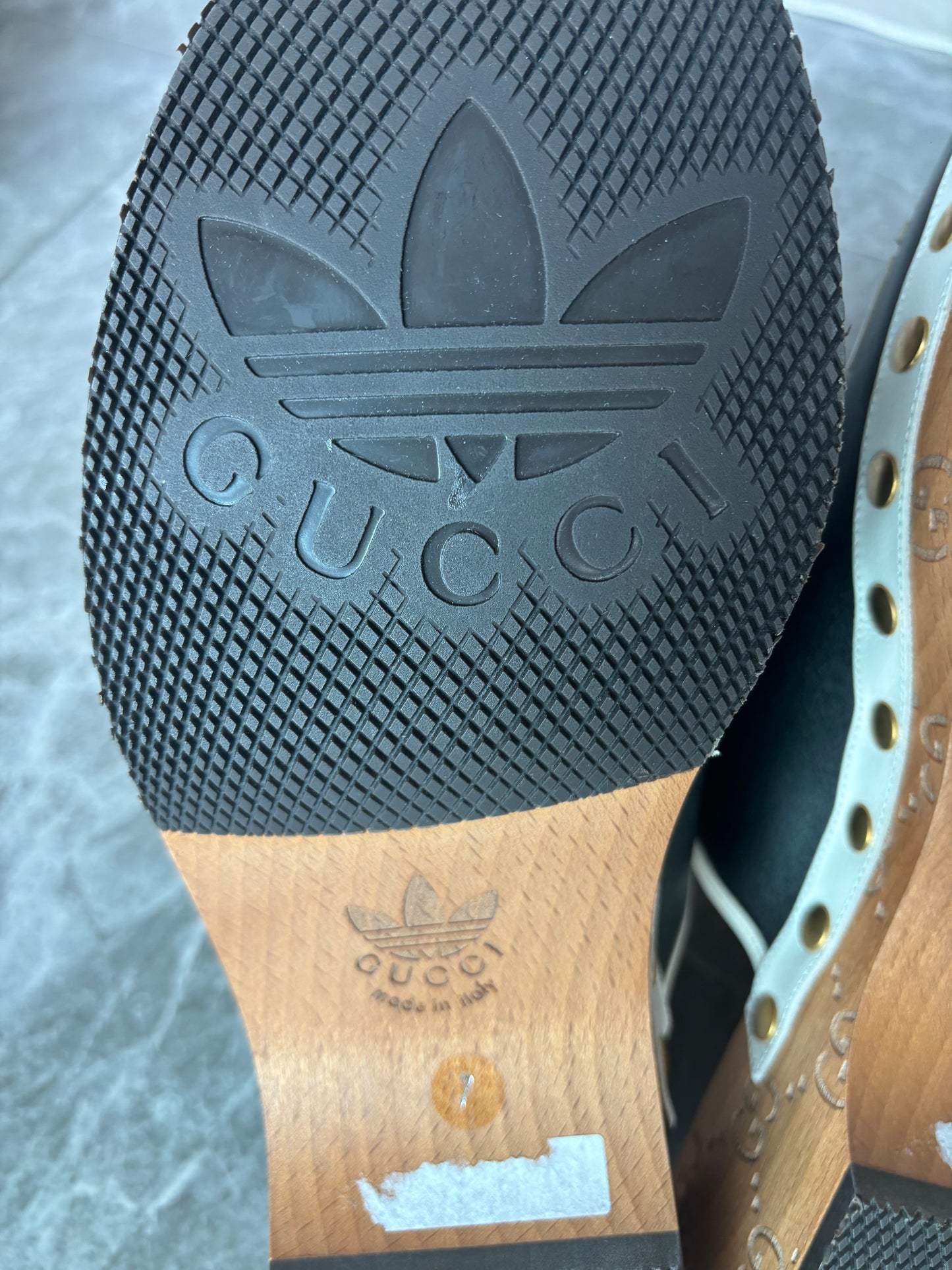 GUCCI adidas x Gucci men's leather clog