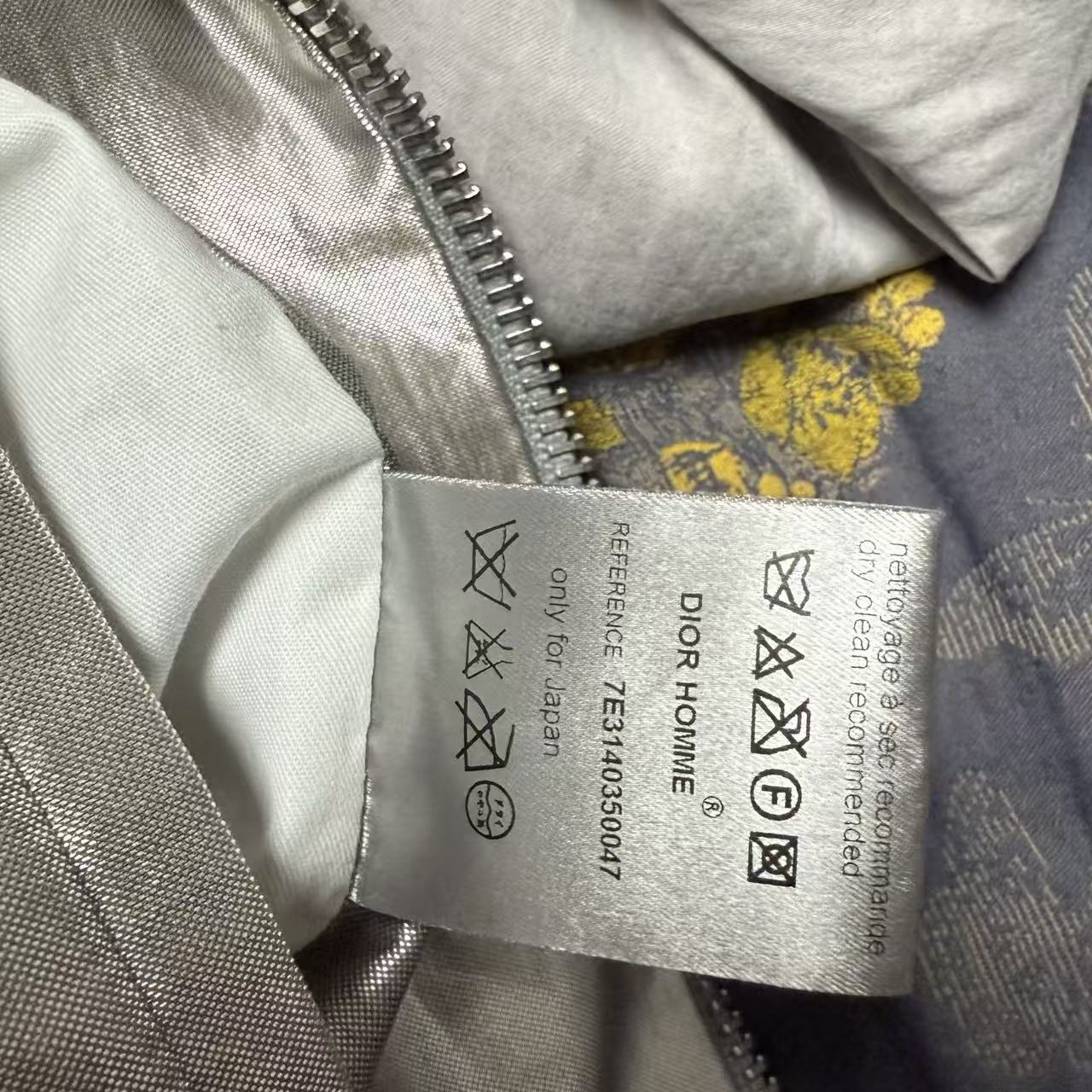 Dior Homme 07SS Silver Enamel Pleated Thin Jacket