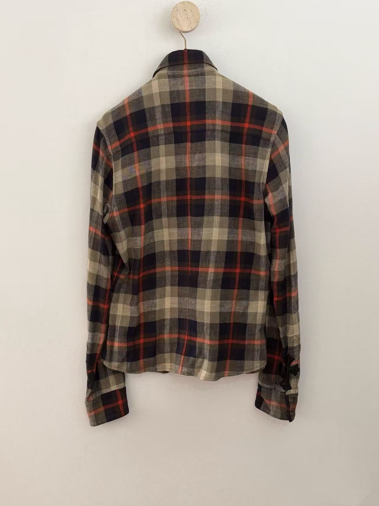 Chrome Hearts Loose Ends Cross Ball Flannel Check Shirt