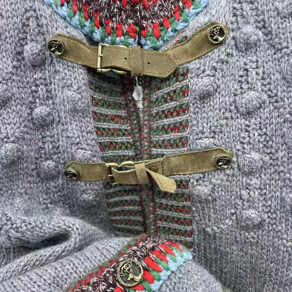 Chanel 15AW Leather Buckle Straps Cardigan