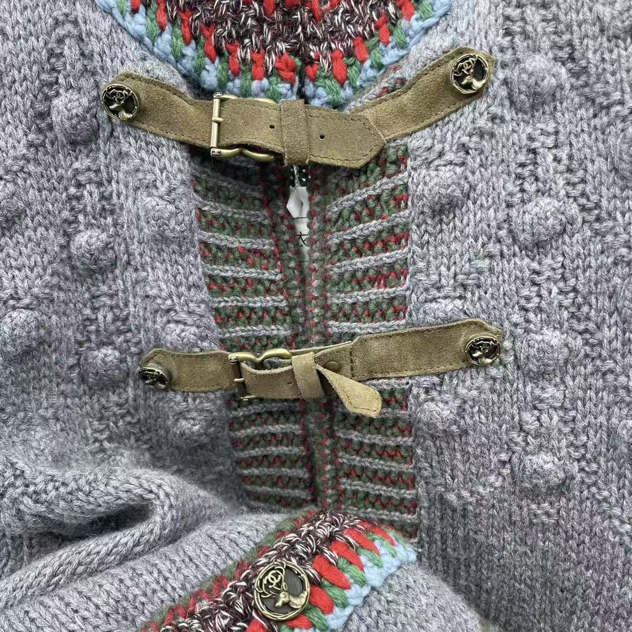 Chanel 15AW Leather Buckle Straps Cardigan