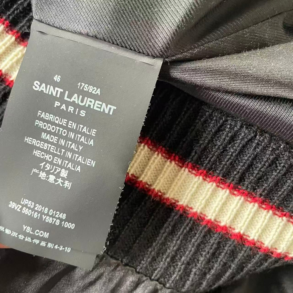 Saint Laurent 19FW Floral Embroidered Teddy Jacket