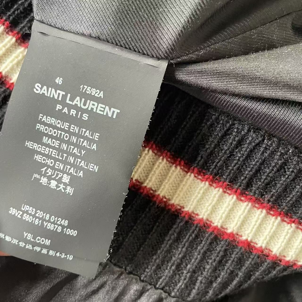 Saint Laurent 19FW Floral Embroidered Teddy Jacket