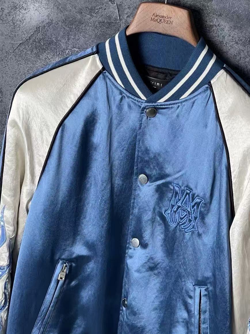 Amiri 22SS Satin Flames Souvenir Jacket