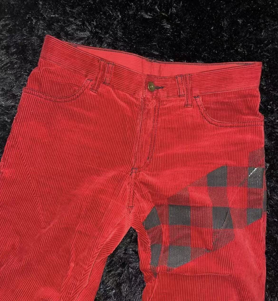 Number Nine 07AW Plaid Print Corduroy Pant