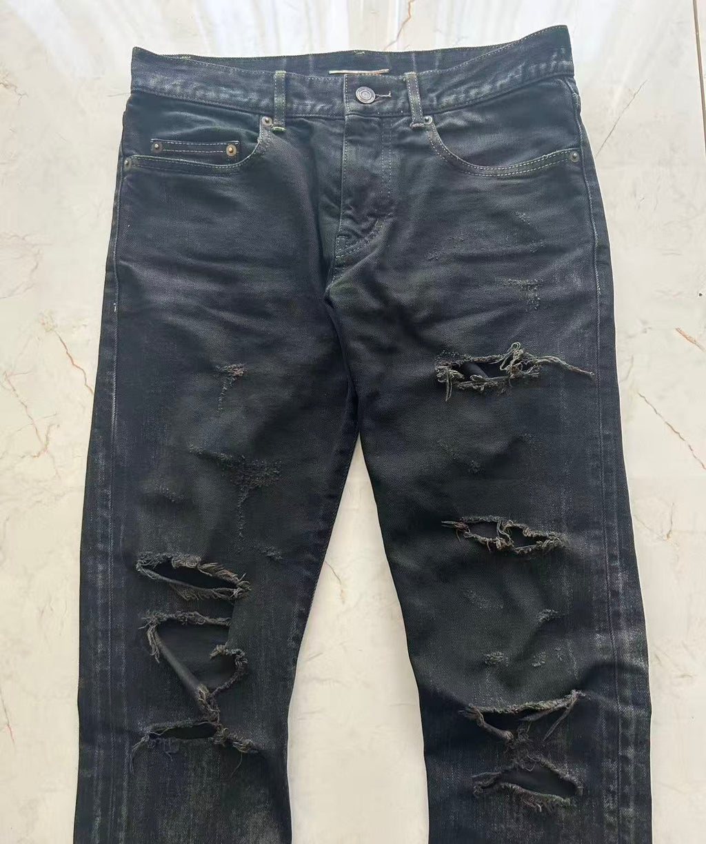 Saint laurent 15ss D02 oil spill denim