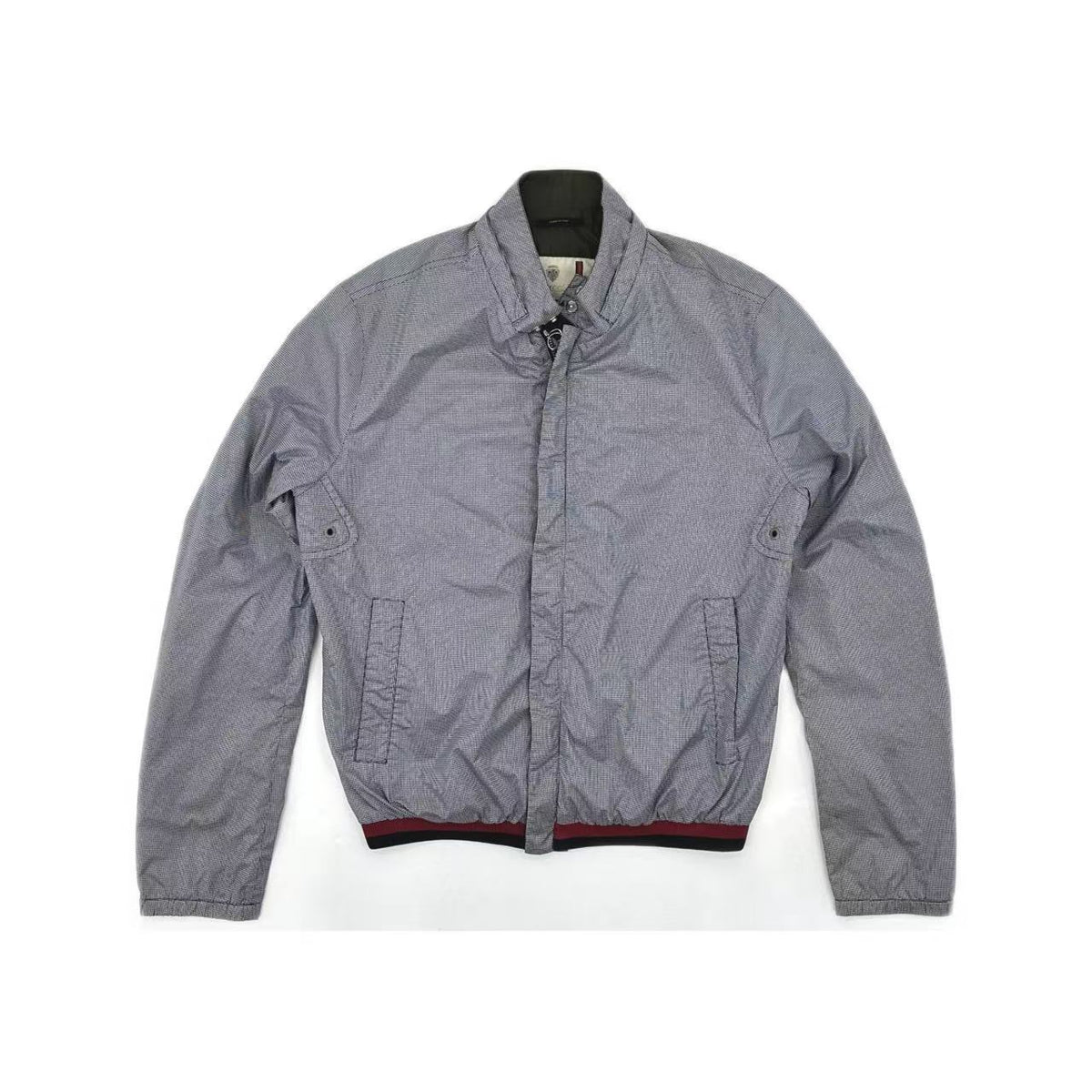 Gucci Reversible Grey Check Nylon Harrington Jacket