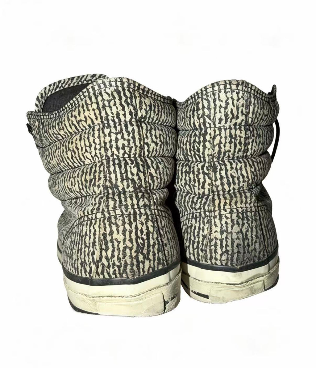 Number Nine 08SS Stripped Hi Top Sneaker