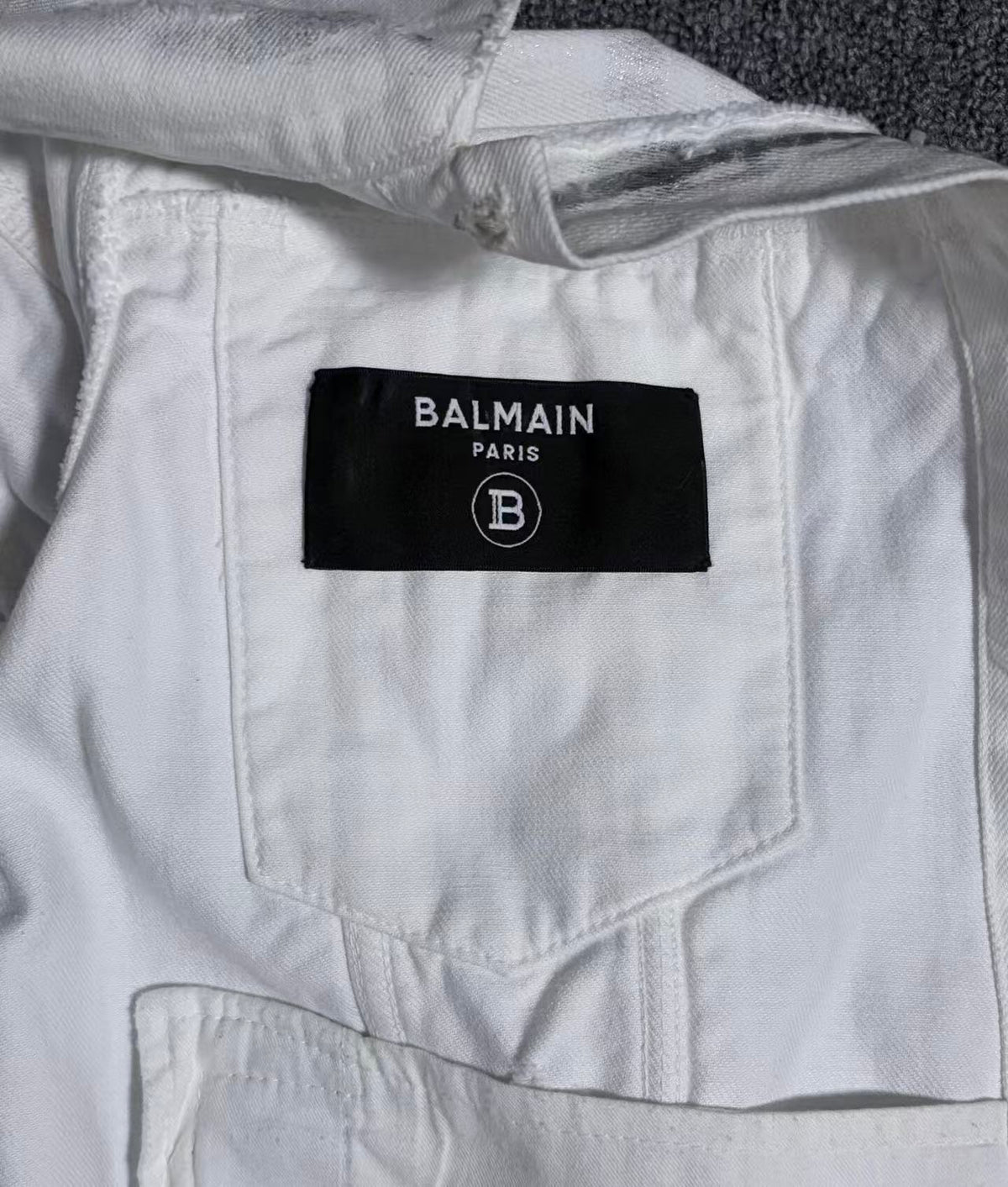Balmain Distressed Denim Jacket