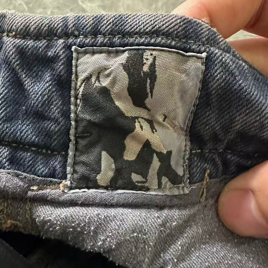 Rick Owens 04SS Mud Waxed Denim Fatigue Shorts