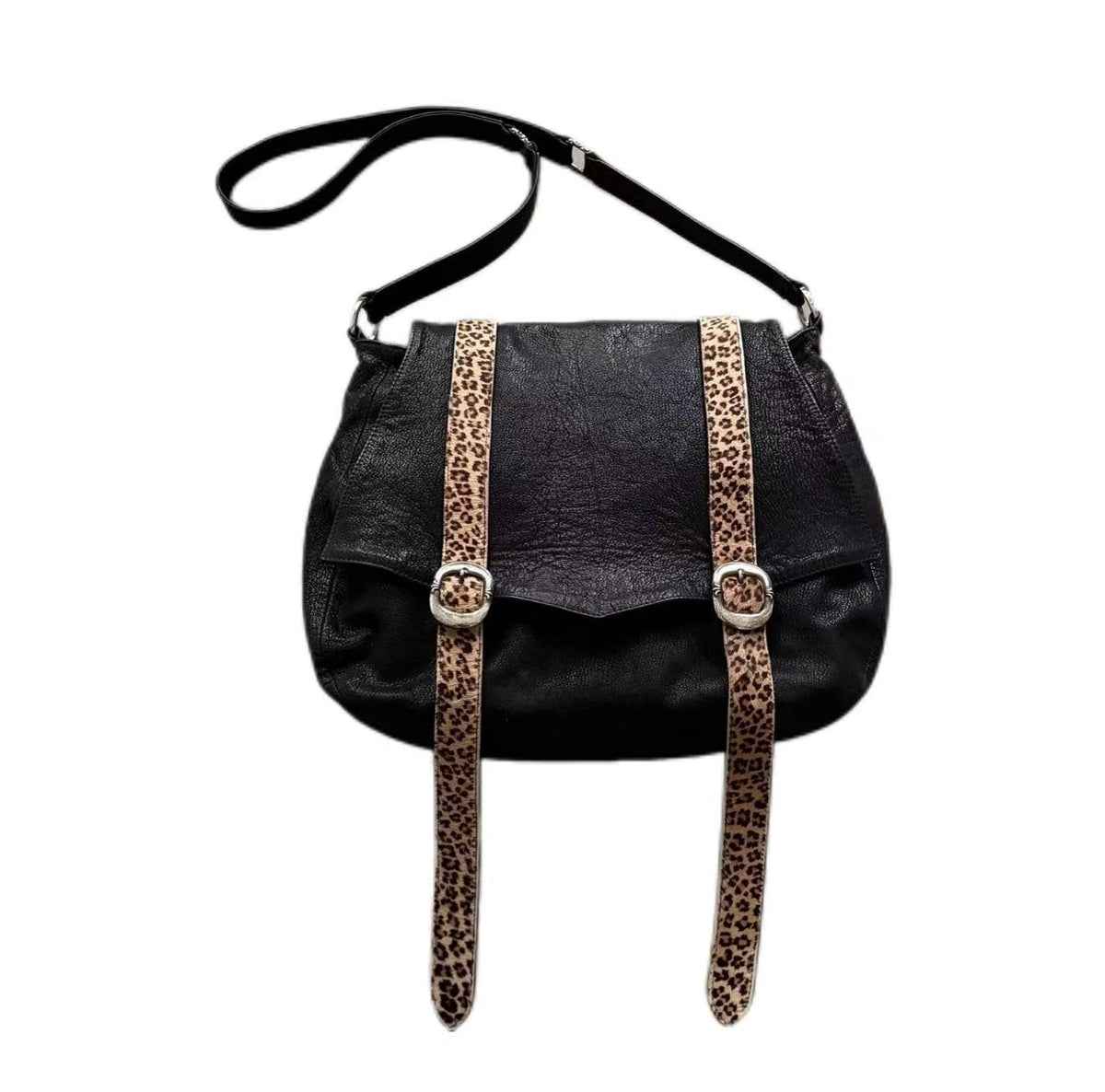 Chrome Hearts Leopard Print Horsehair Messenger Bag