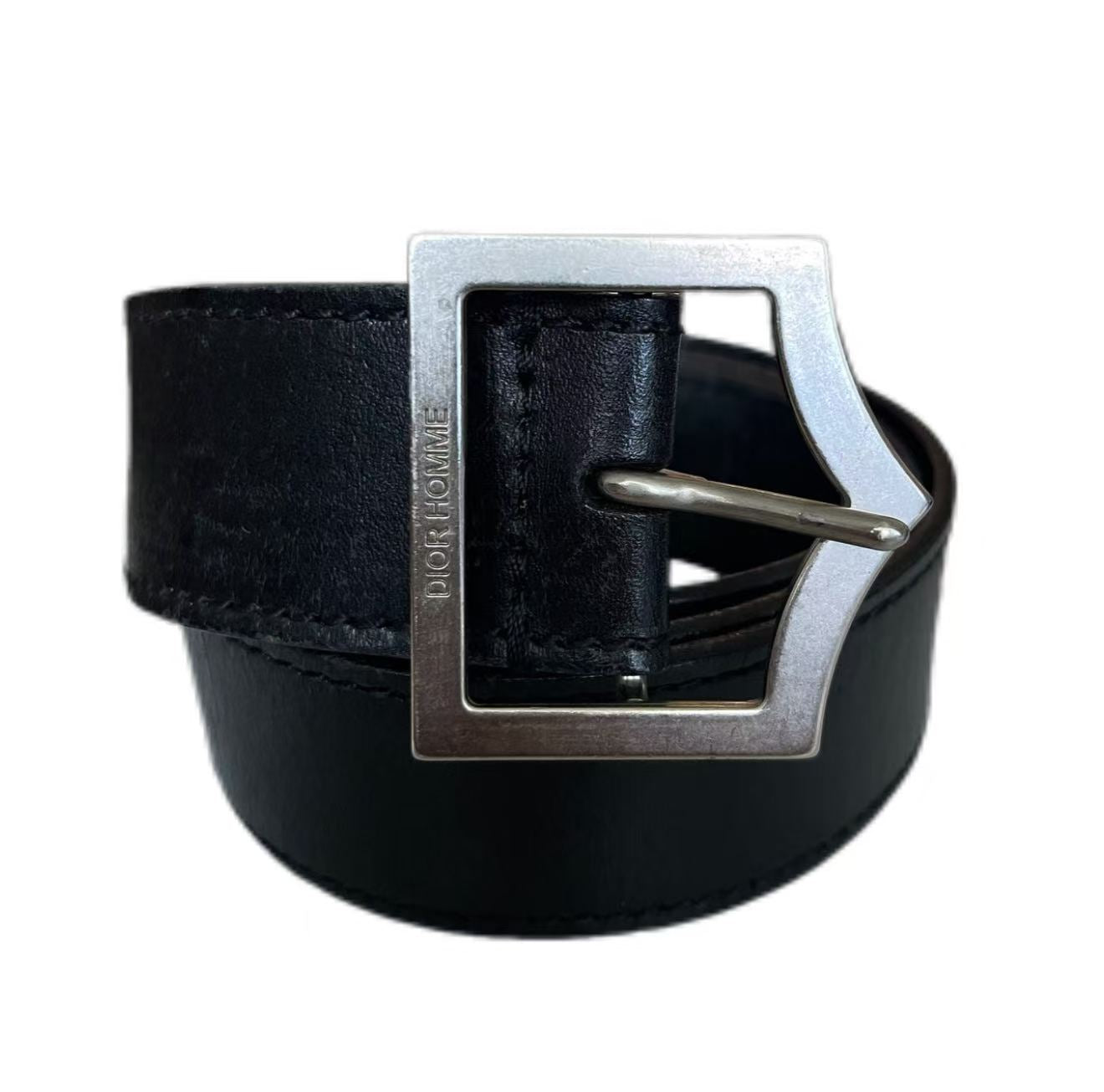 Dior Homme 05SS Black Leather D-Point Belt