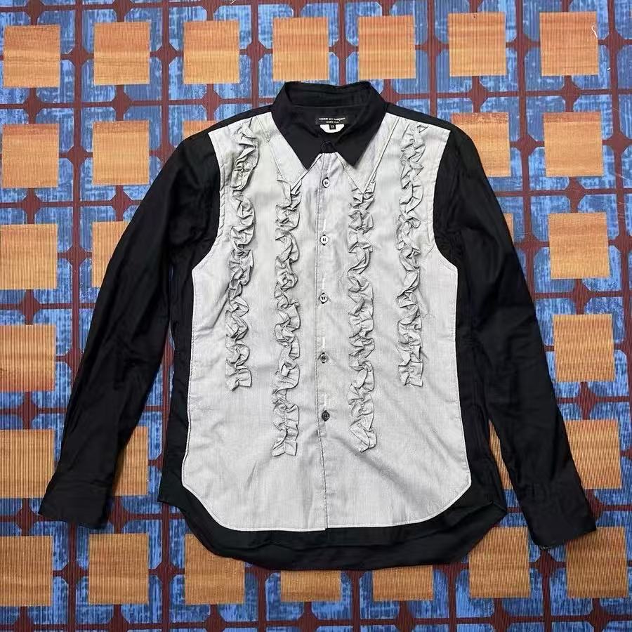 Comme Des Garcons Homme Plus  Bib Frill Panel Shirt