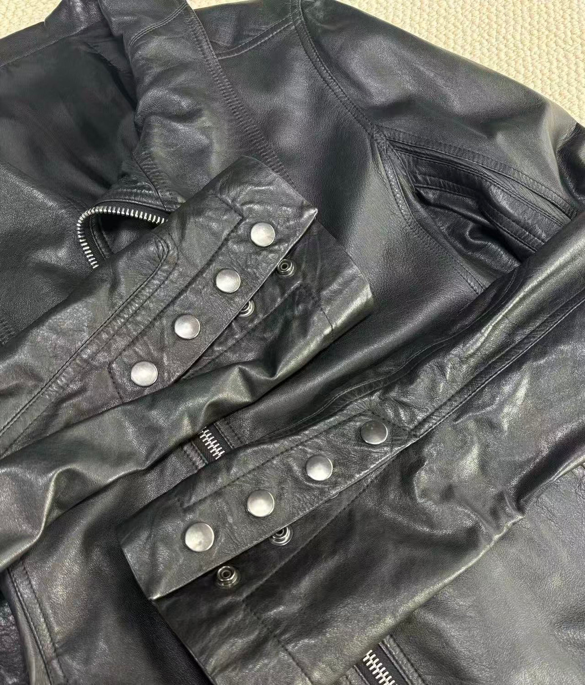 Rick Owens 15SS Stooges Lamb Leather Biker Jacket