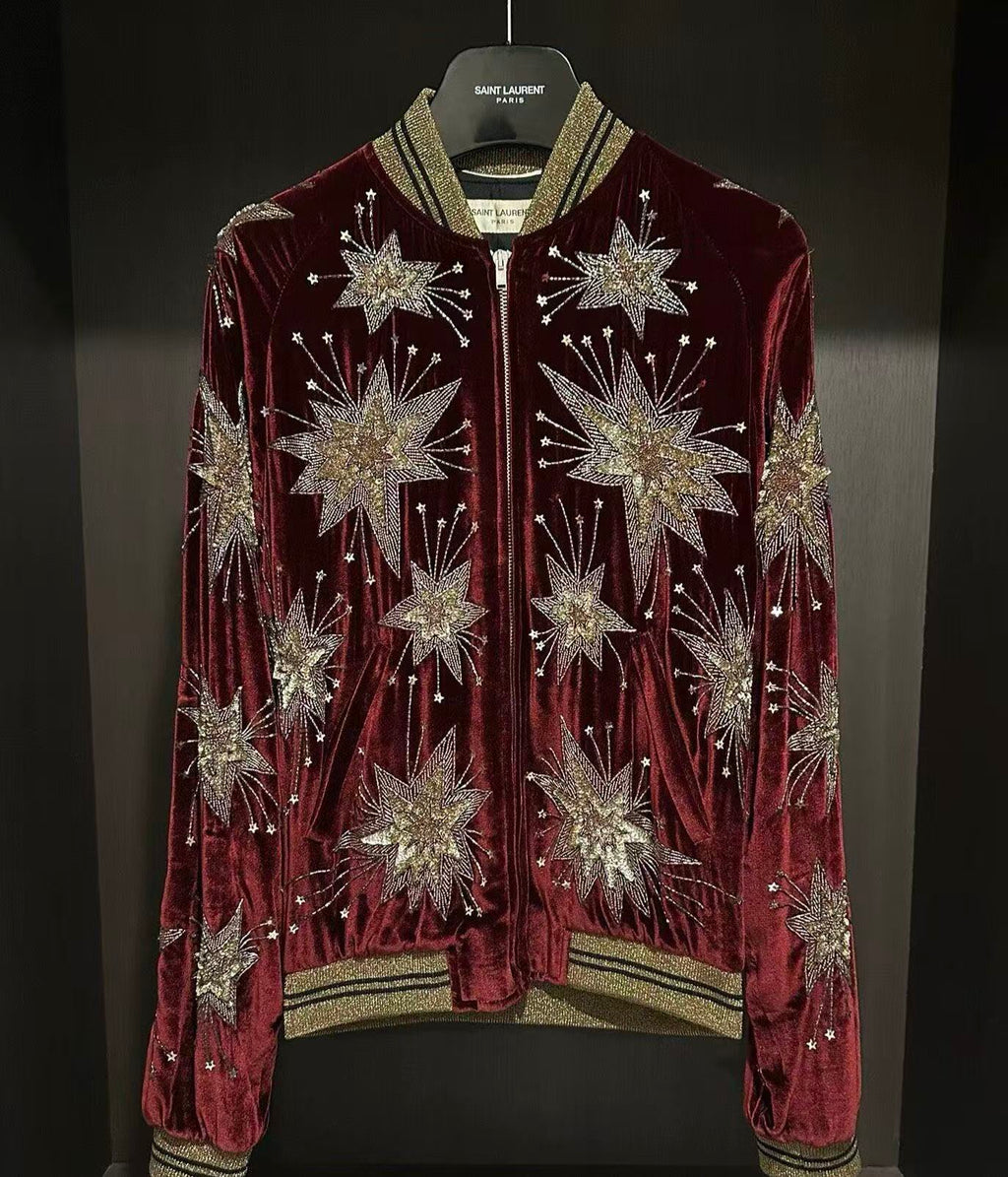 Saint Laurent 15ss Red Fireworks Jacket
