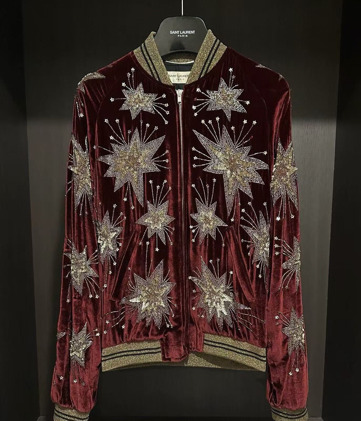 Saint Laurent 15ss Red Fireworks Jacket