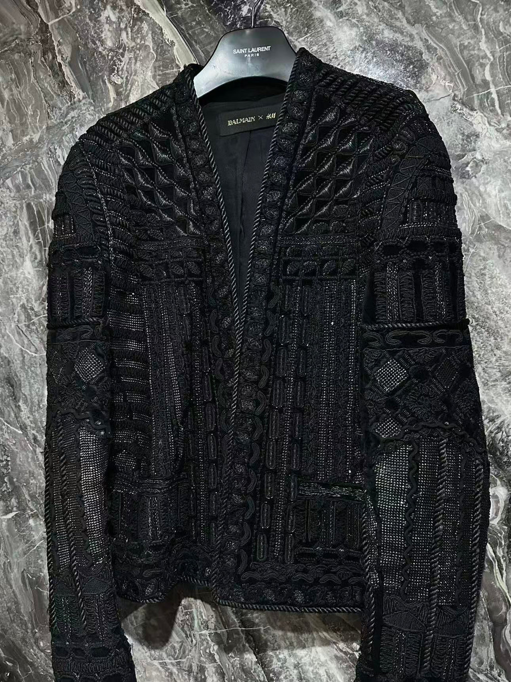 Balmain HM 2015 Embroidered Velvet Jacket