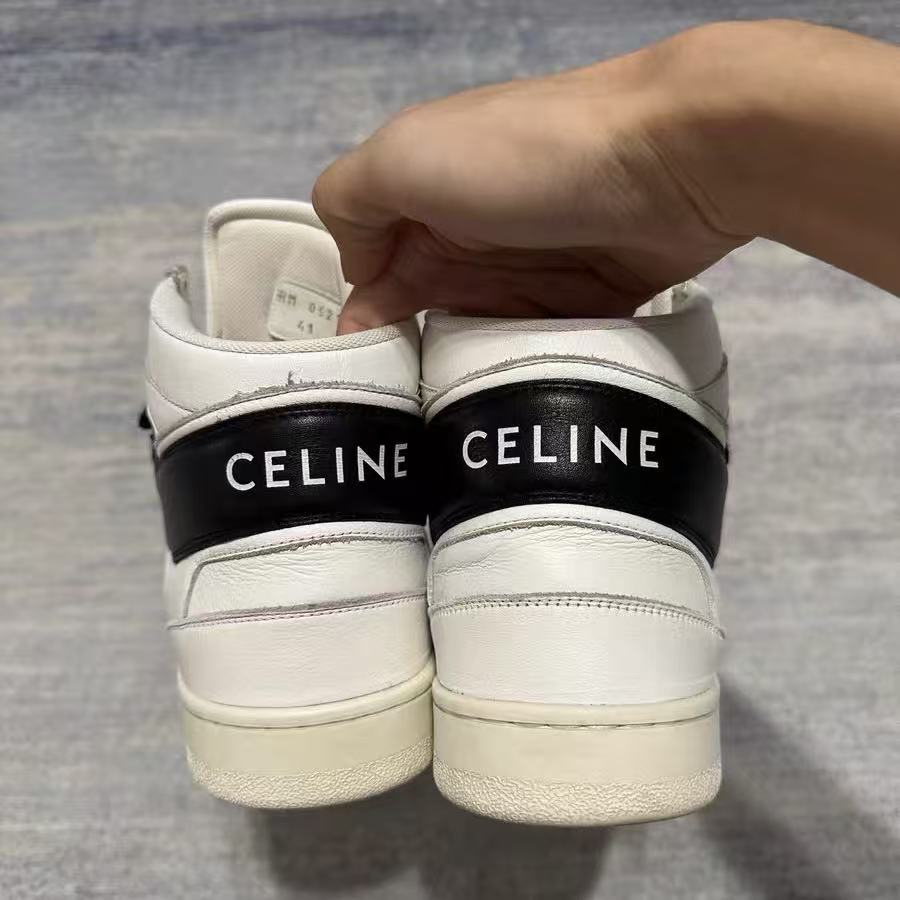 Celine By Hedi Slimane CT-03 Leather High-Top Sneakers