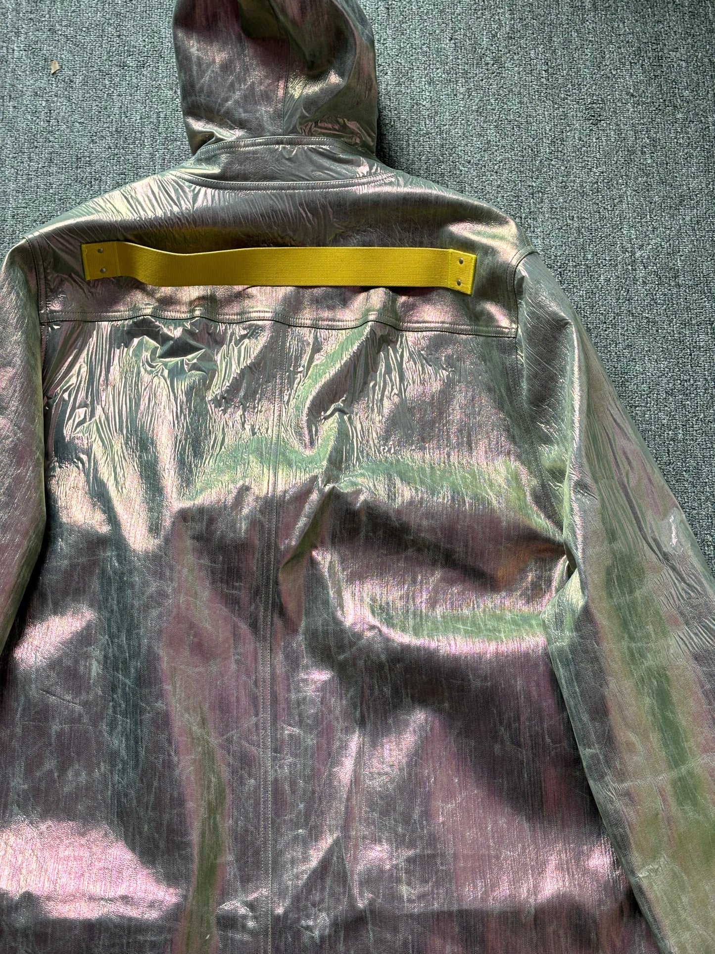 Rick Owen’s rain coat ss20 reflective parka