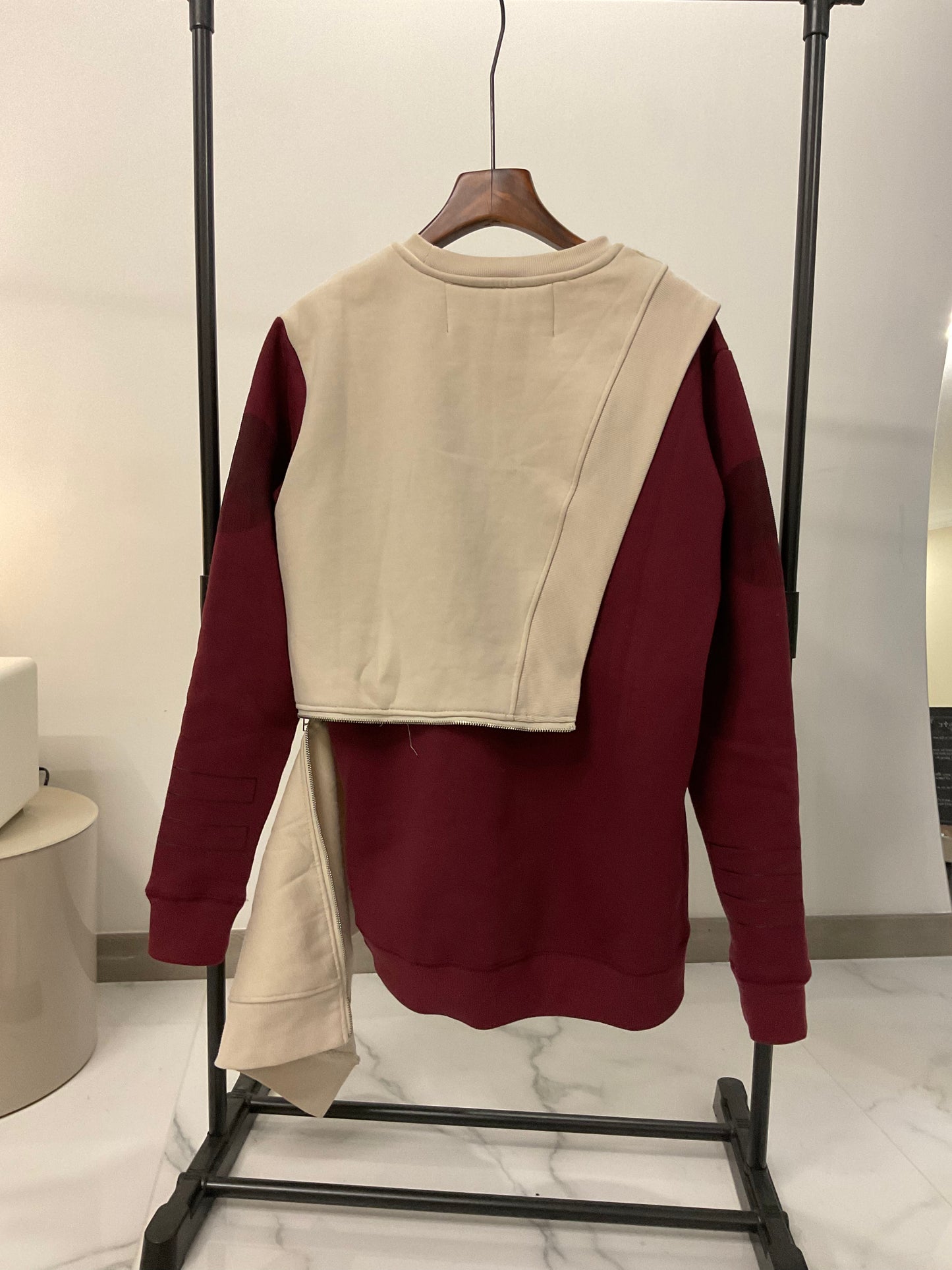 Hood by air patchwork sweater