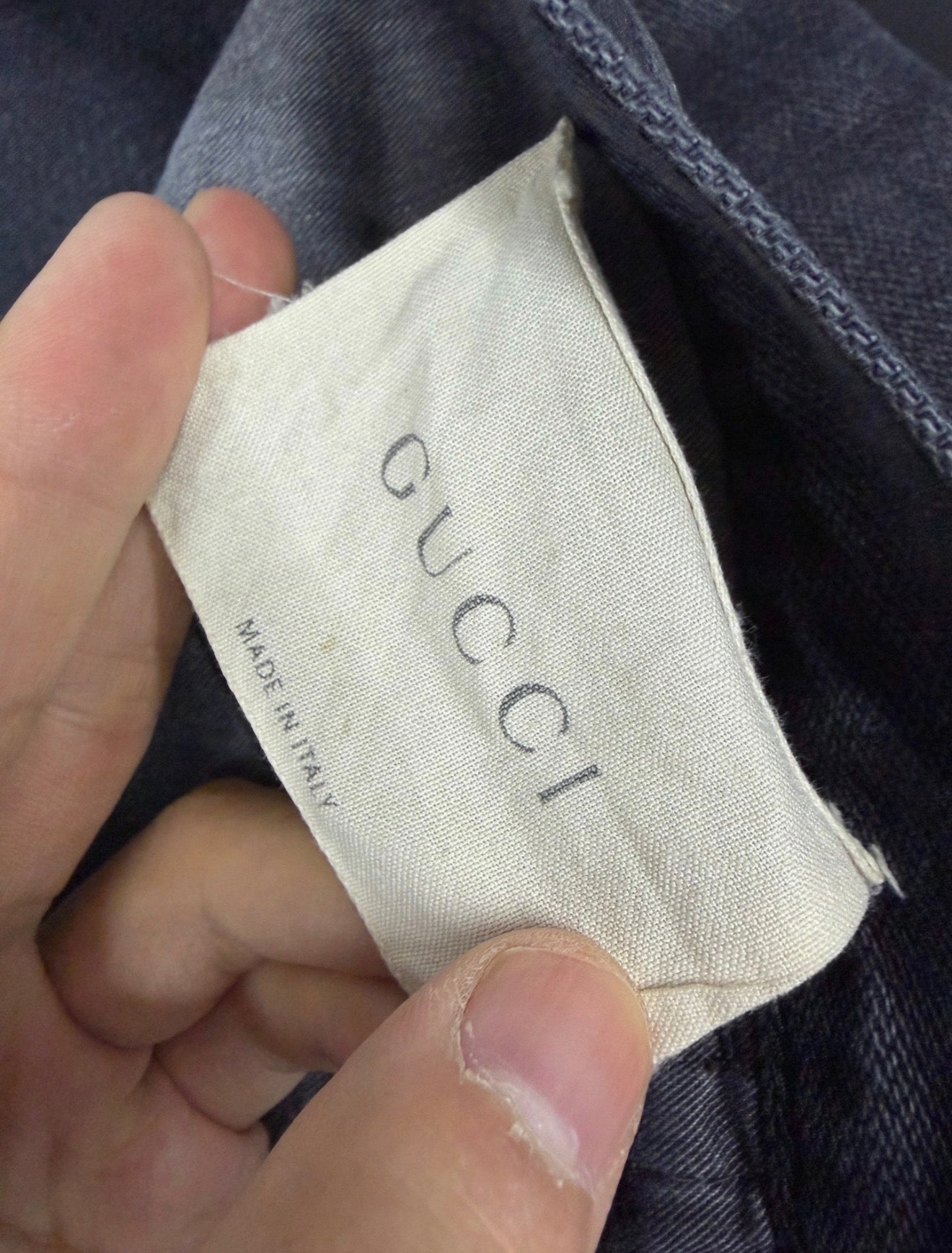 Gucci bird embroidered jeans