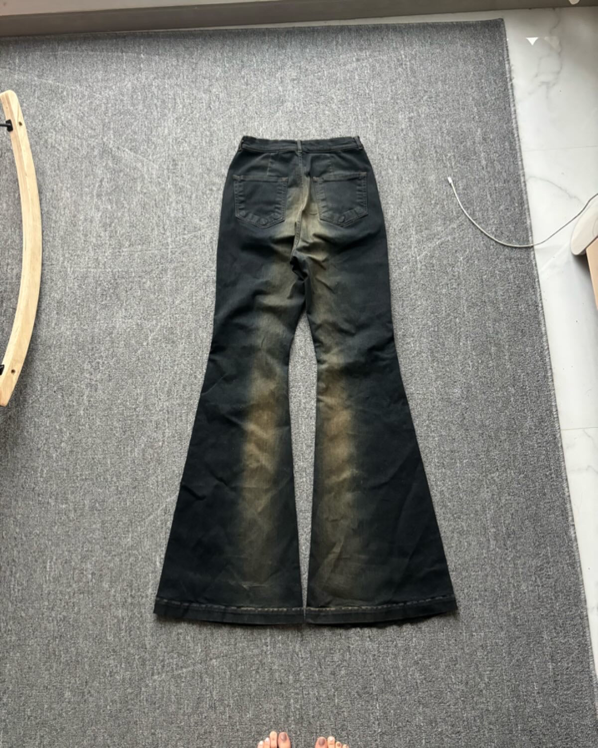 Rick Owen’s bolan bootcut flared denim jeans