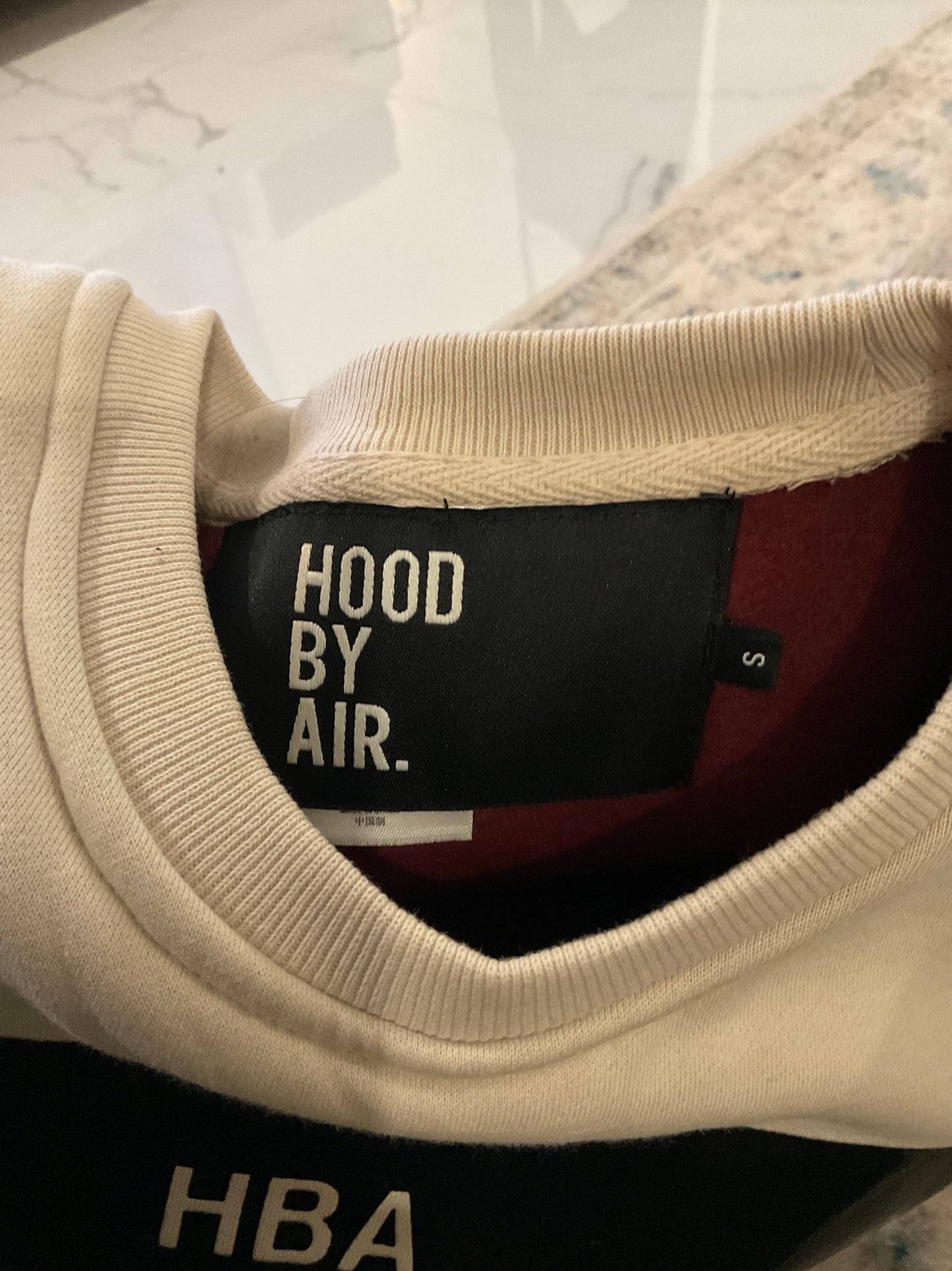 Hood by air patchwork sweater