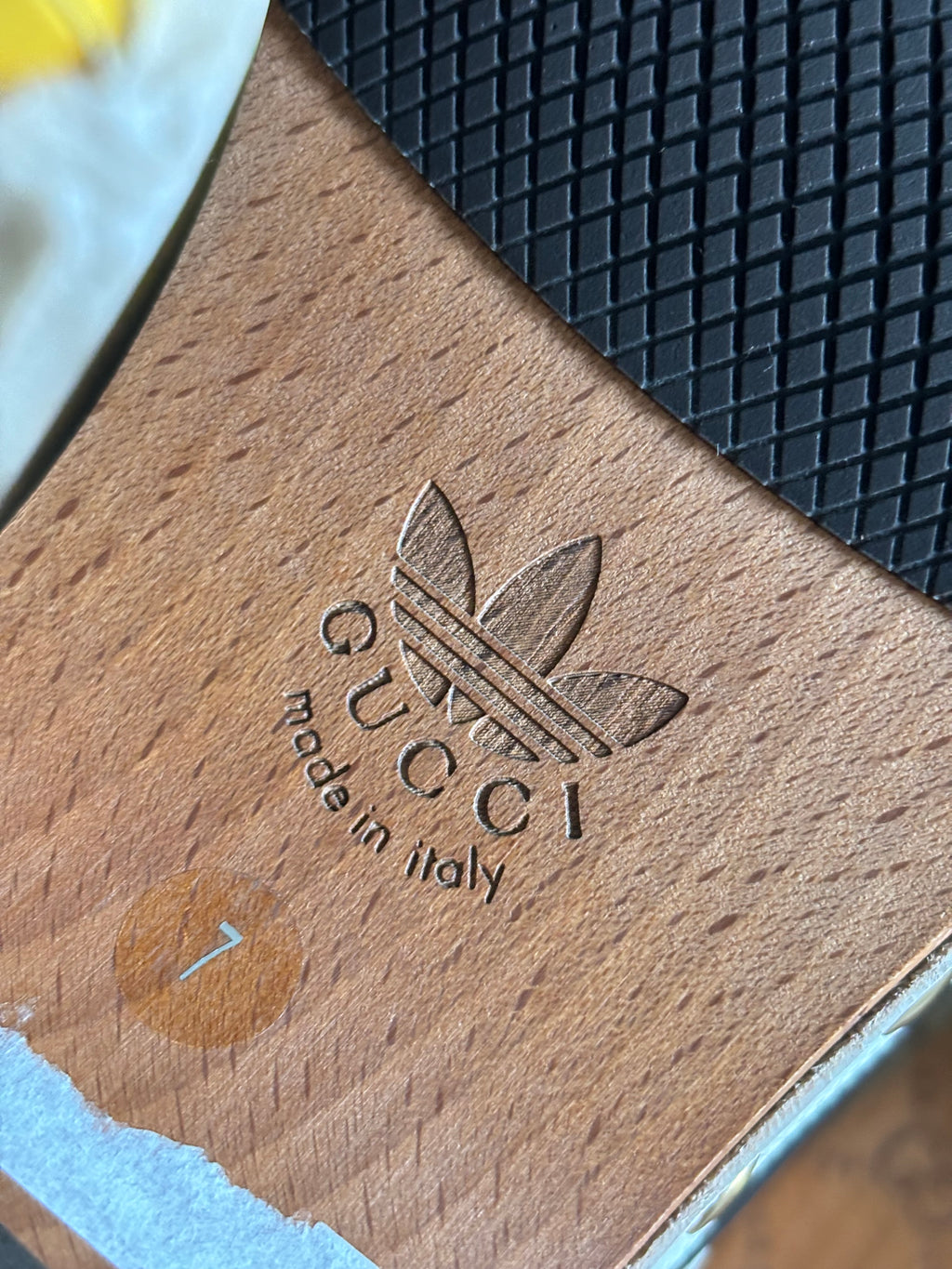 GUCCI adidas x Gucci men's leather clog