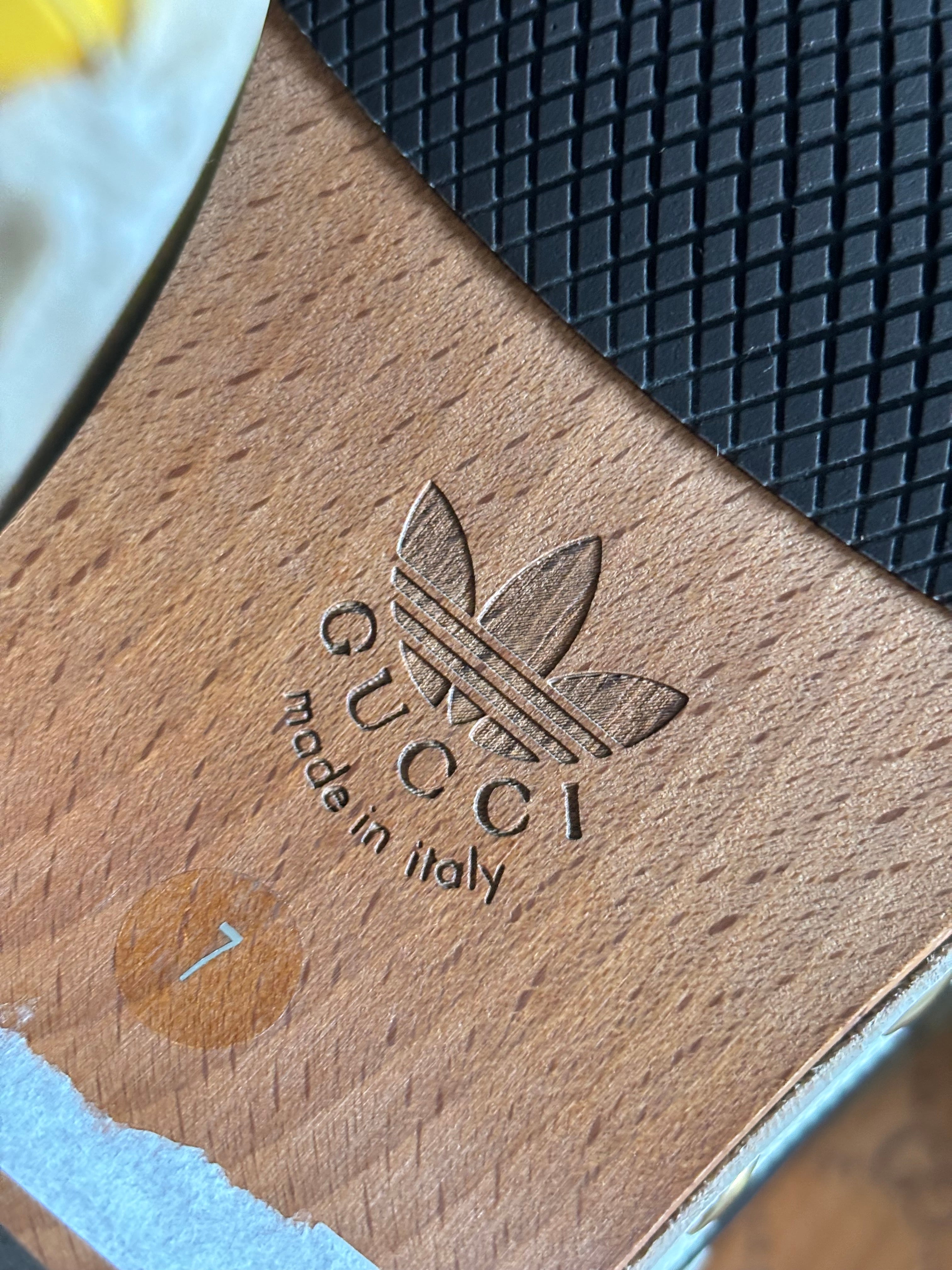 GUCCI adidas x Gucci men's leather clog
