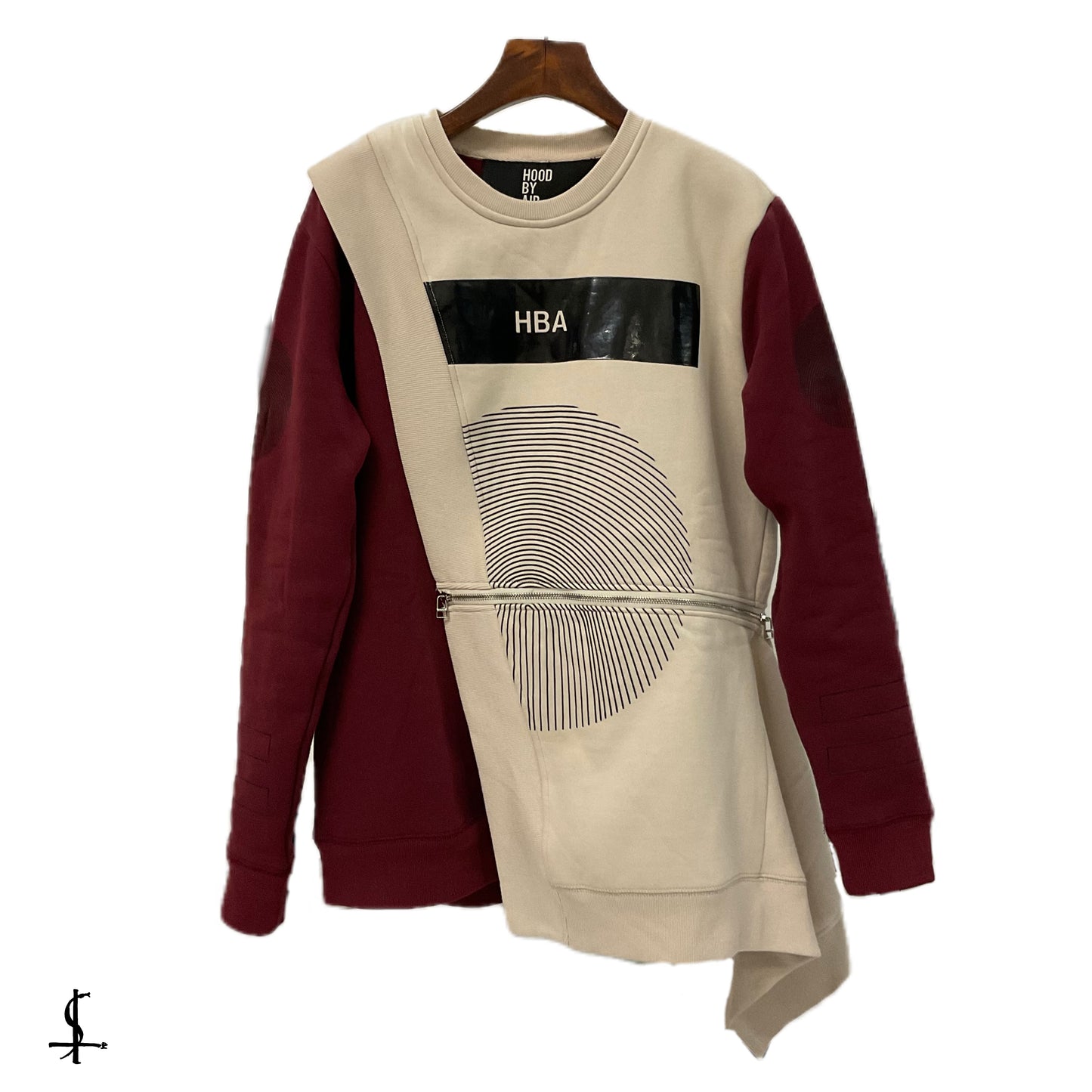 Hood by air patchwork sweater