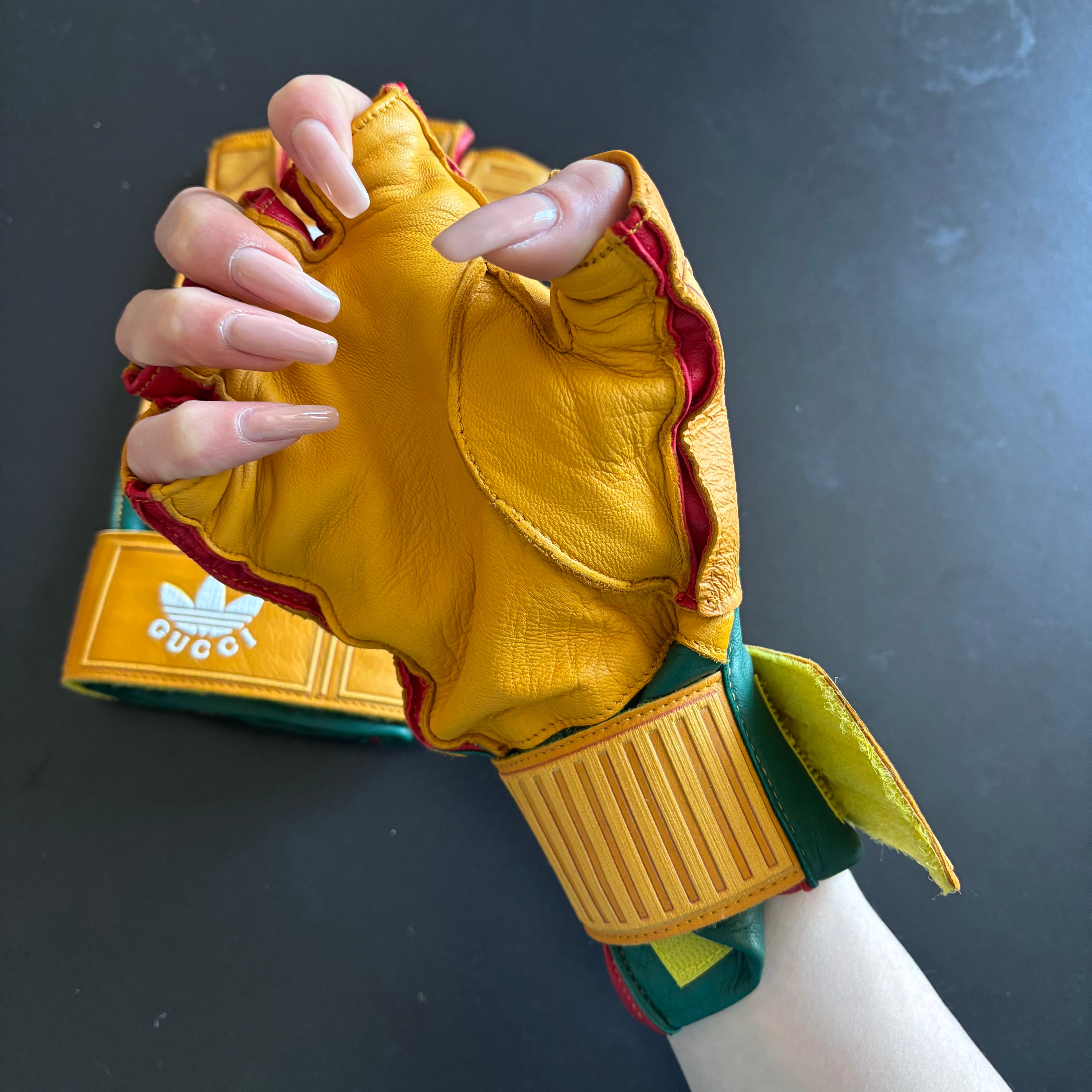 Gucci x Adidas leather gloves