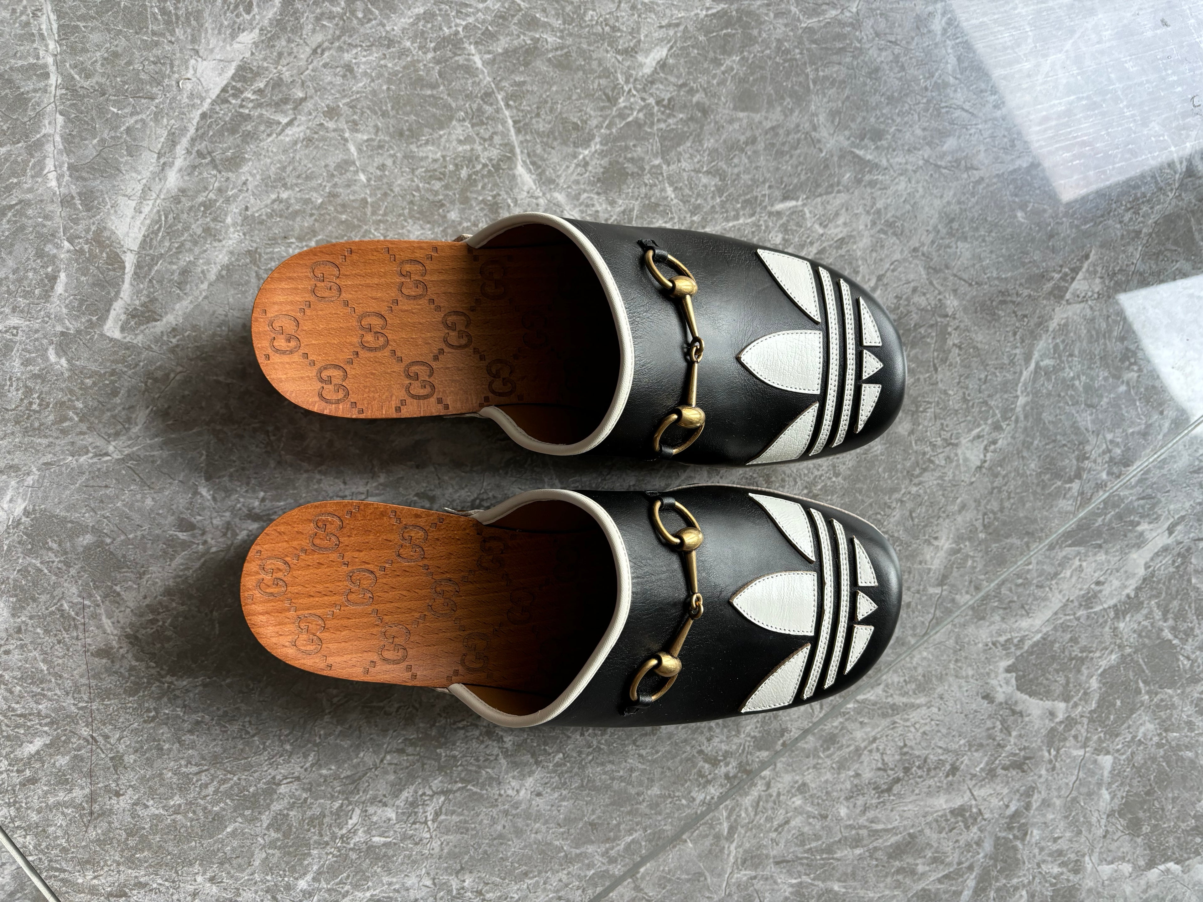 GUCCI adidas x Gucci men's leather clog