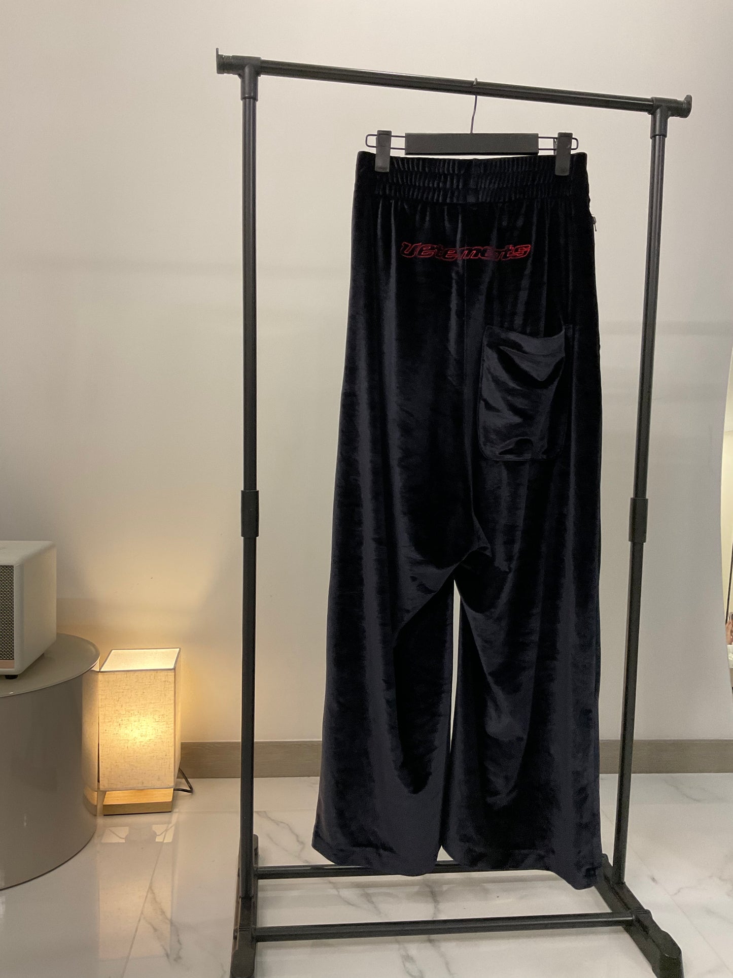 Vetements pour femme 2017 velvet wide leg pants