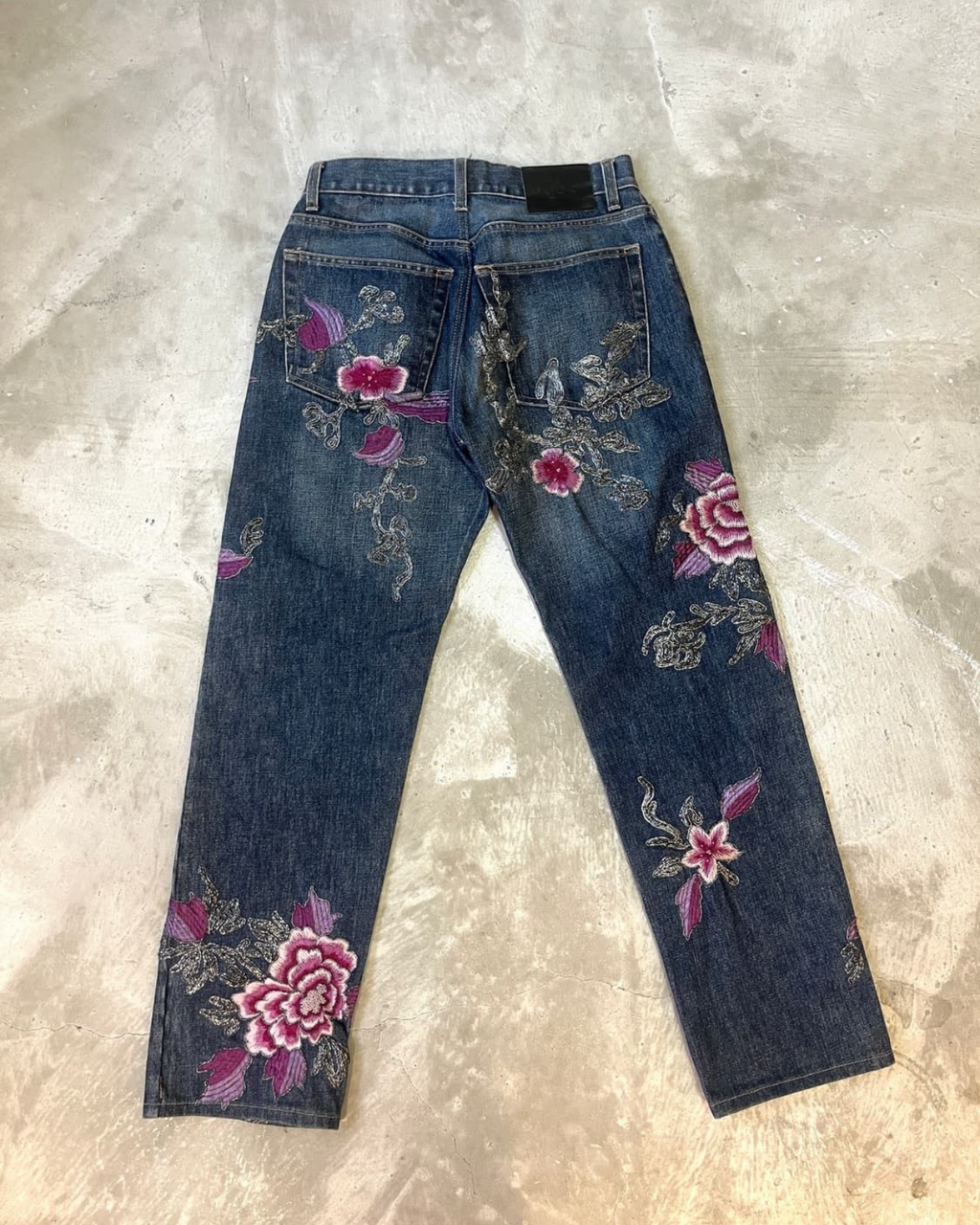 Gucci aw1999 jeans floral embroidered