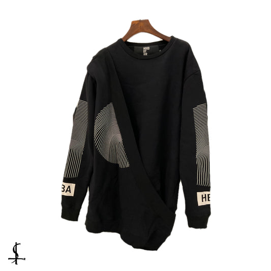 Hood by air asymmetric long sleeve sweater