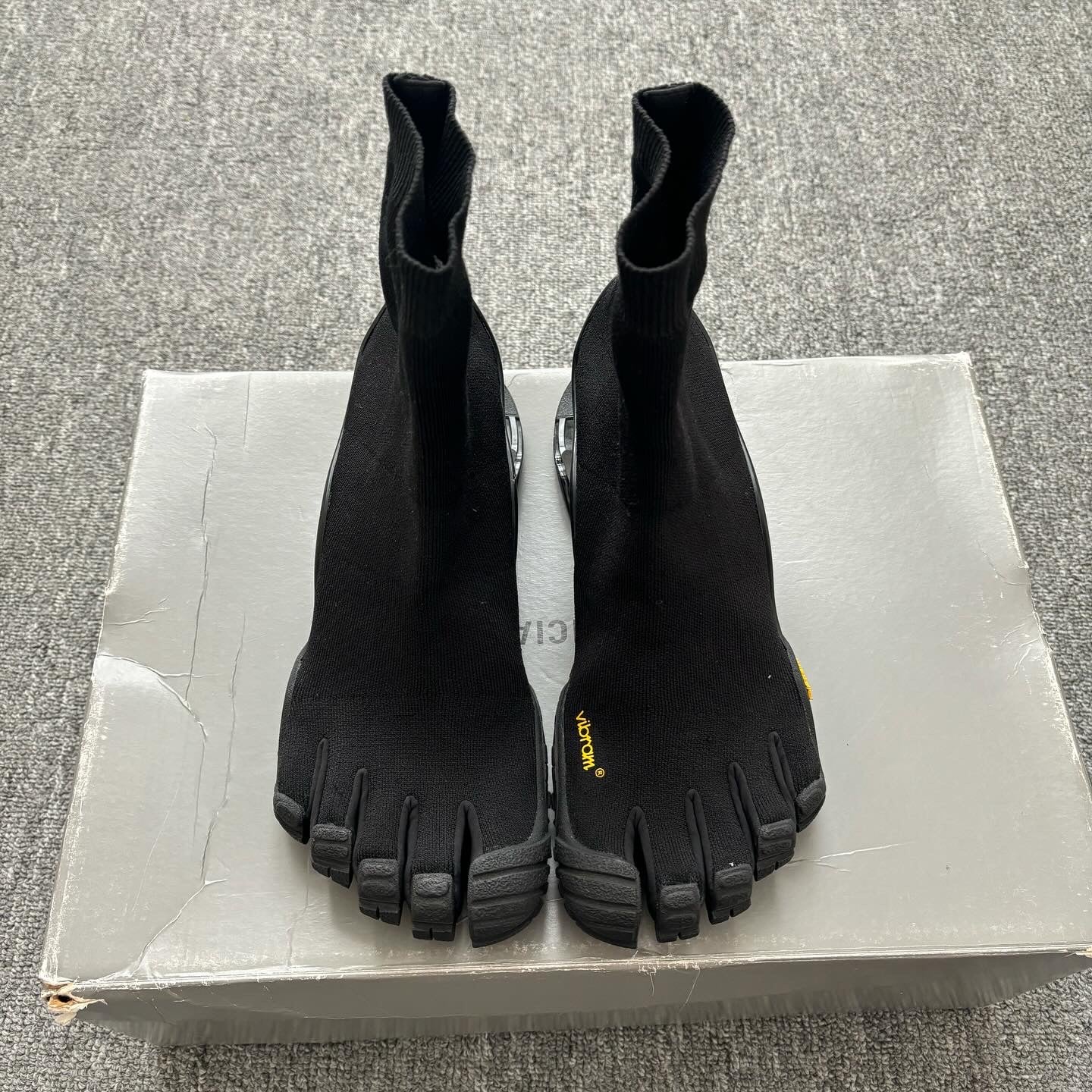 Balenciaga Vibram X High-top Toe Sneakers in Black