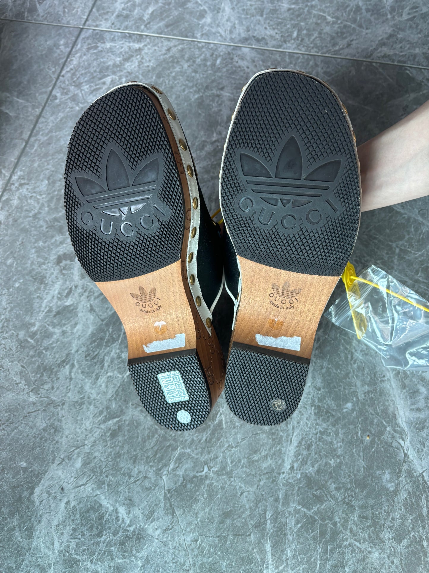 GUCCI adidas x Gucci men's leather clog