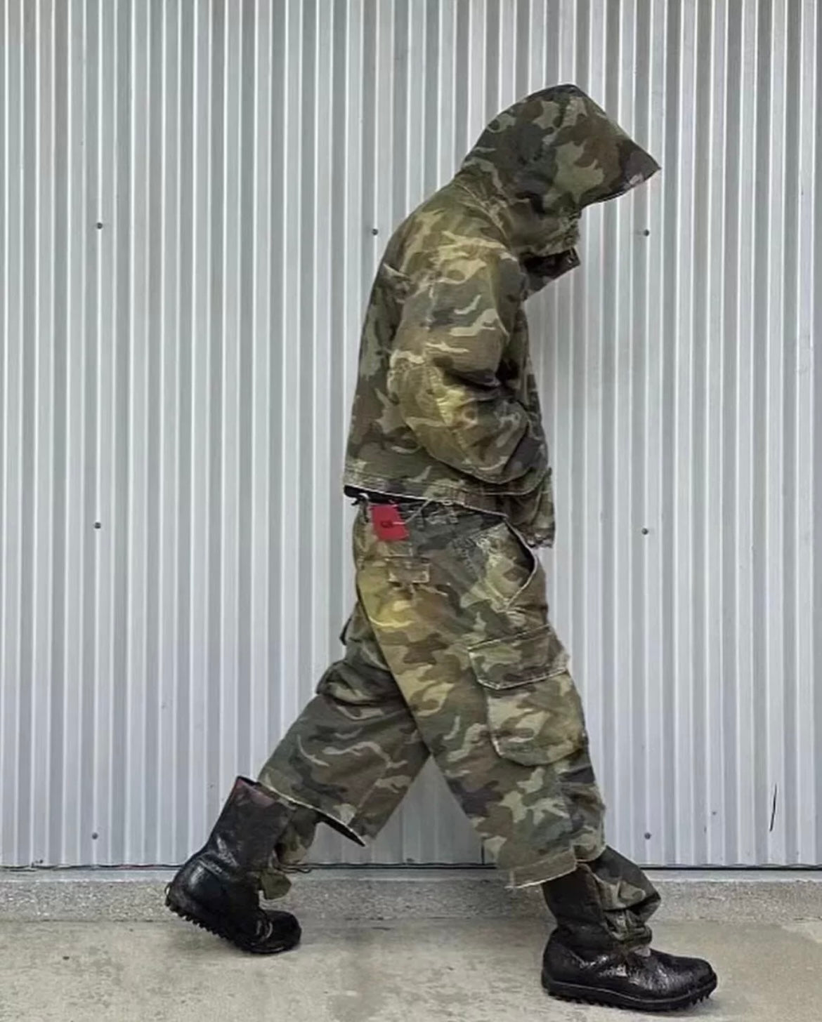 424 camo denim shorts