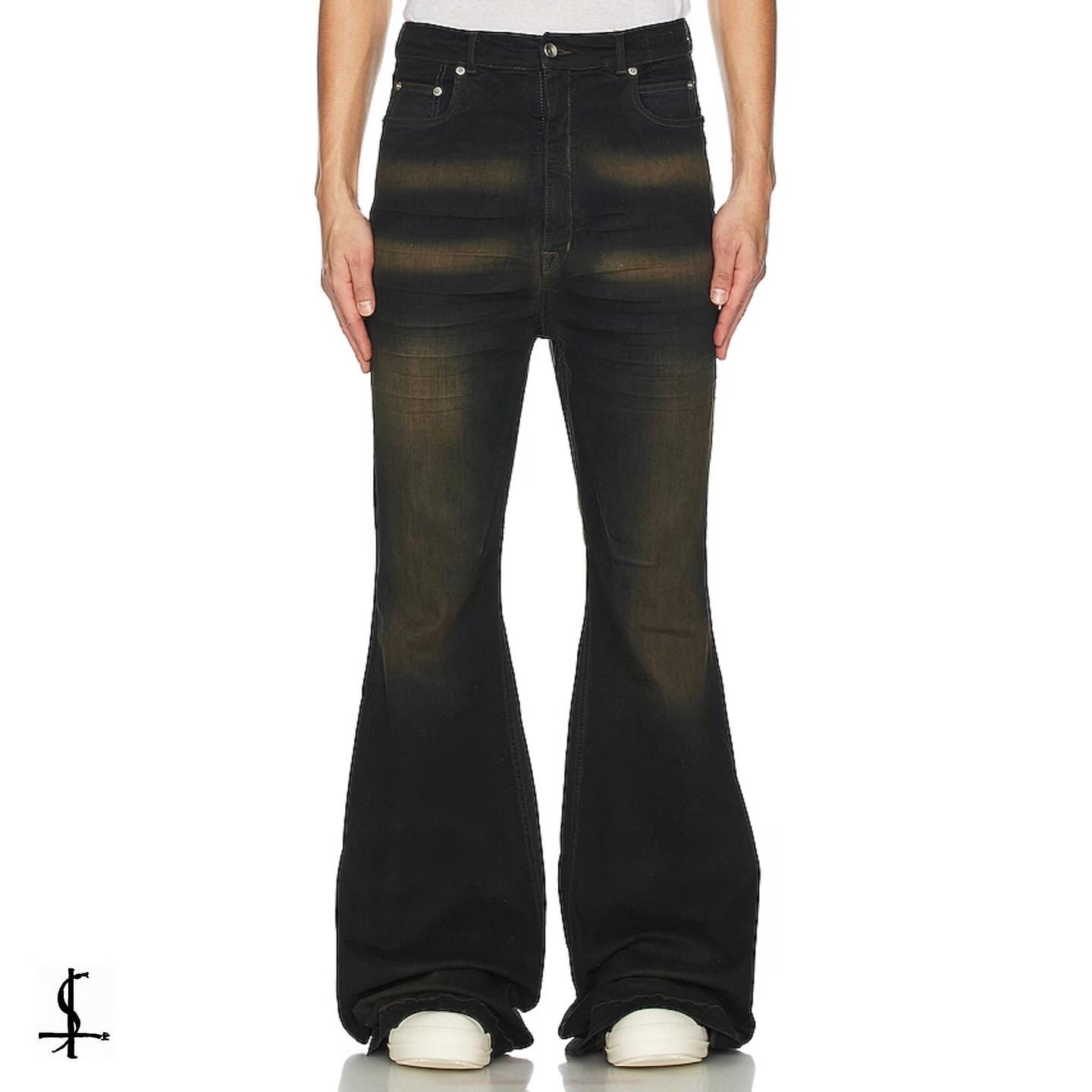 Rick Owen’s bolan bootcut flared denim jeans