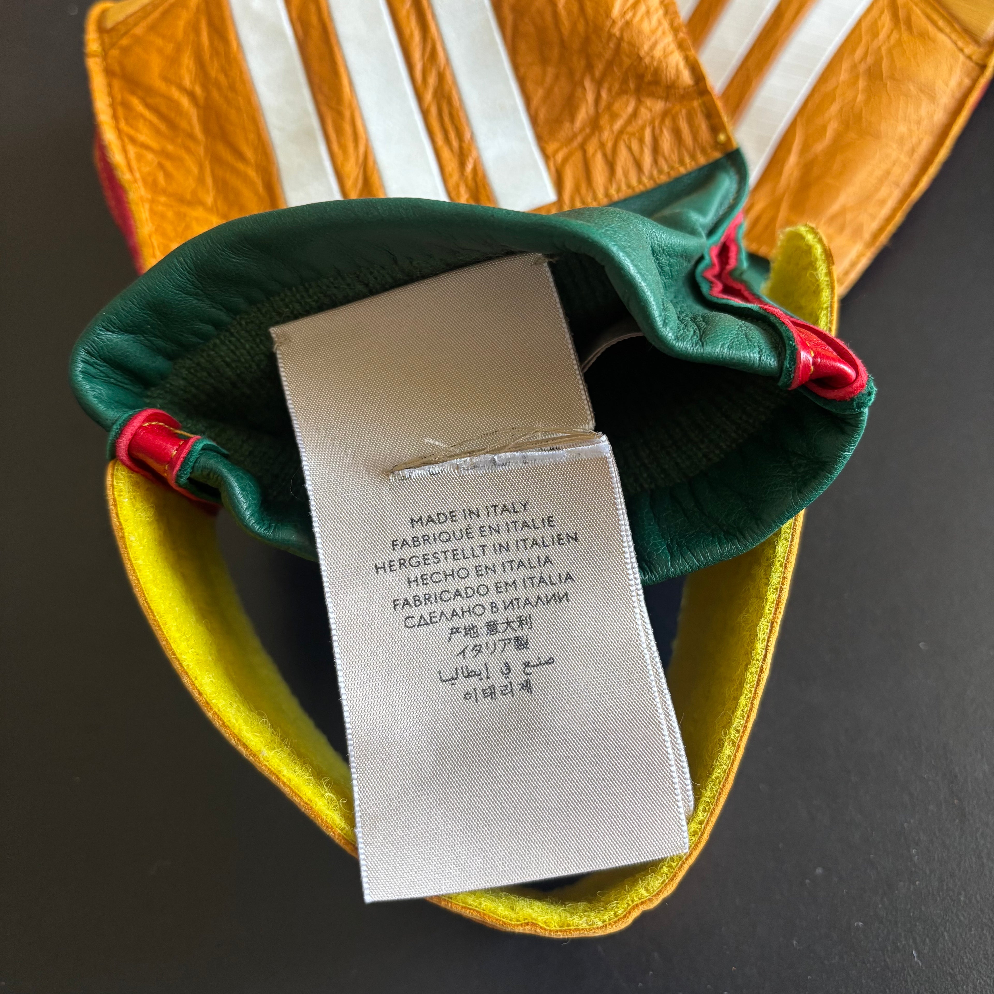 Gucci x Adidas leather gloves