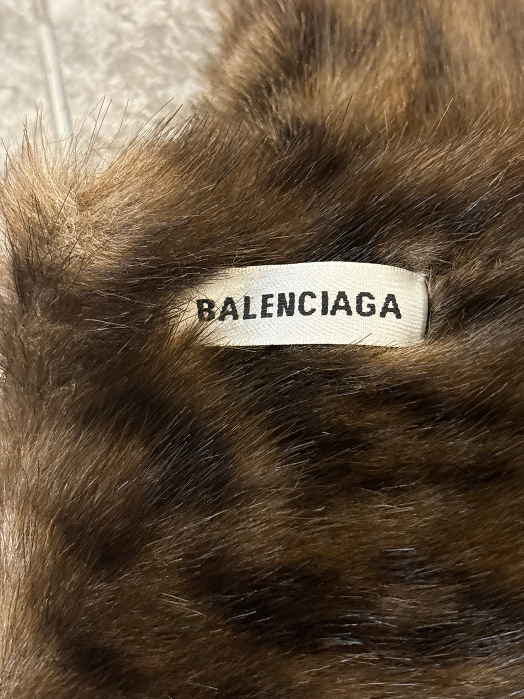 Balenciaga fur scarf