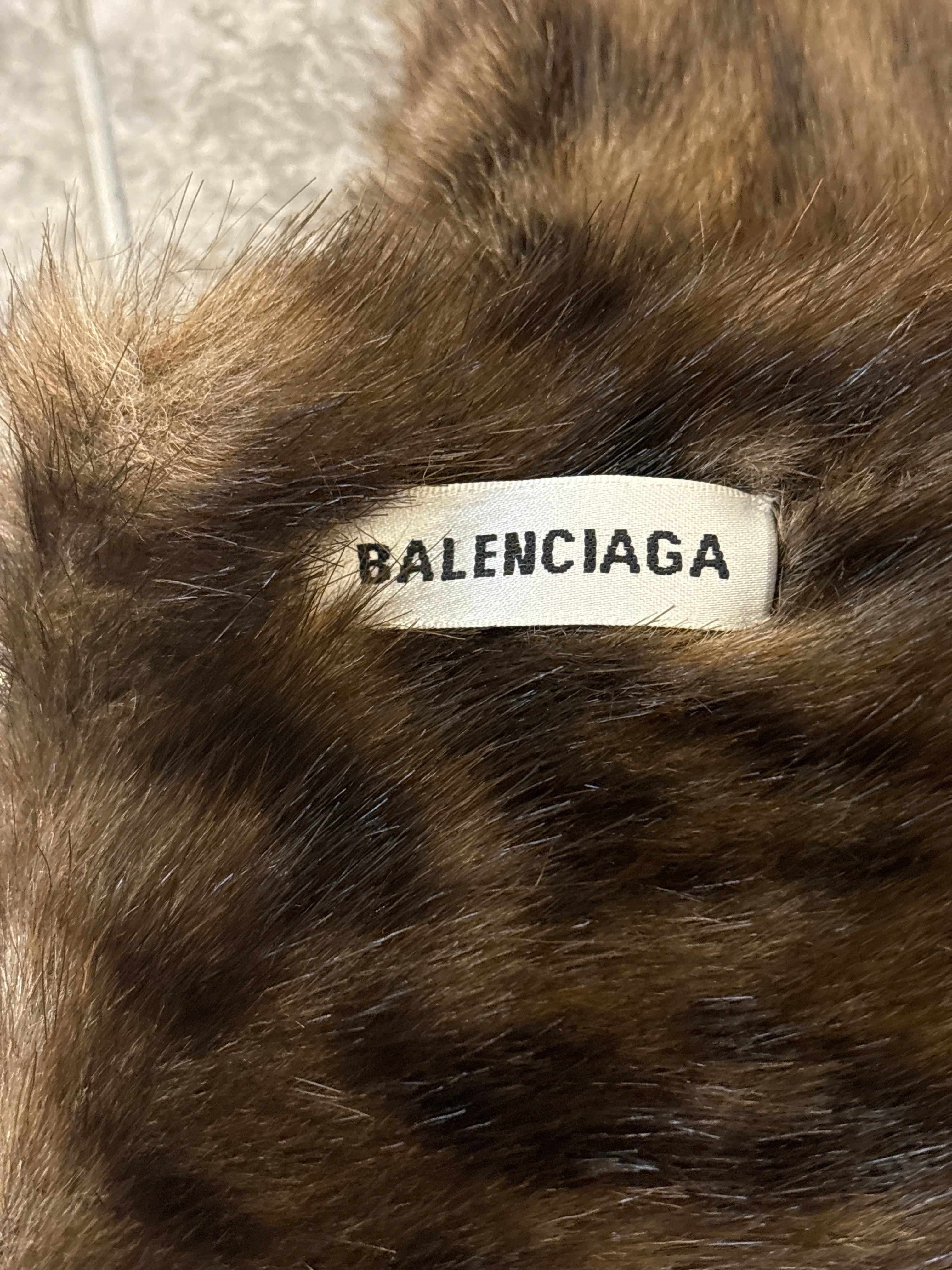 Balenciaga fur scarf
