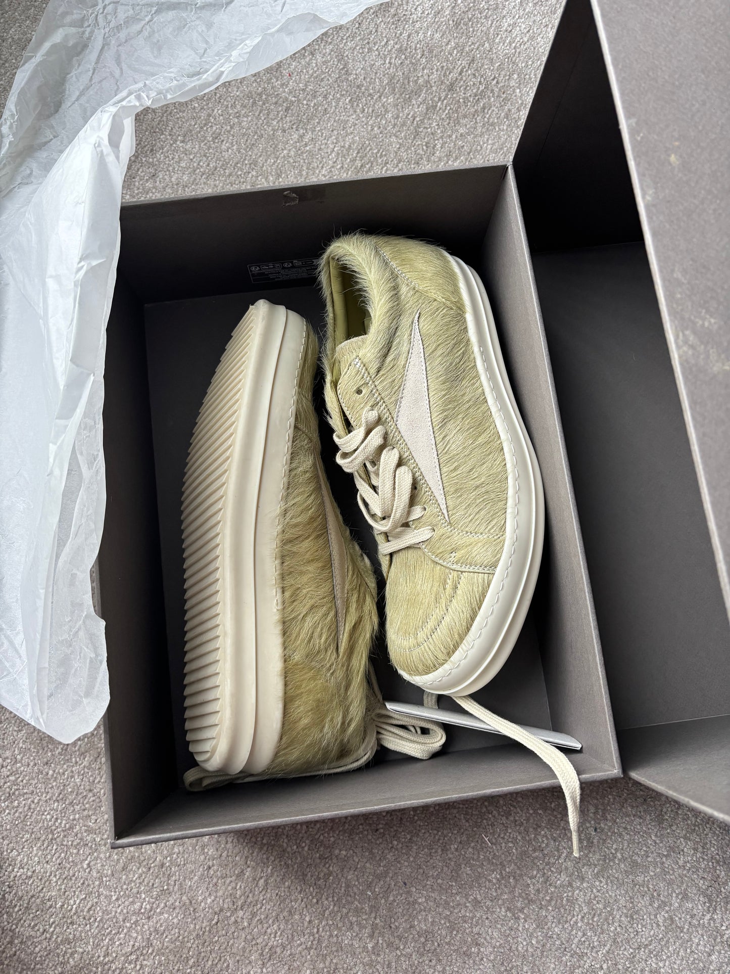 Rick Owen’s pony hair sneakers