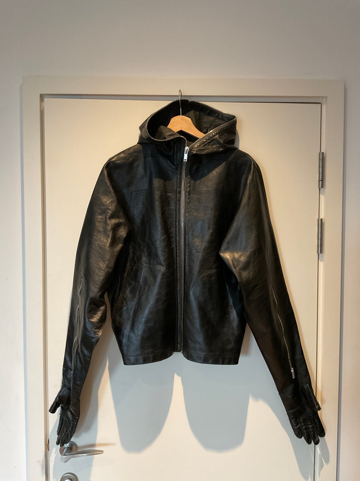 Rick Owens gloved leather jacket