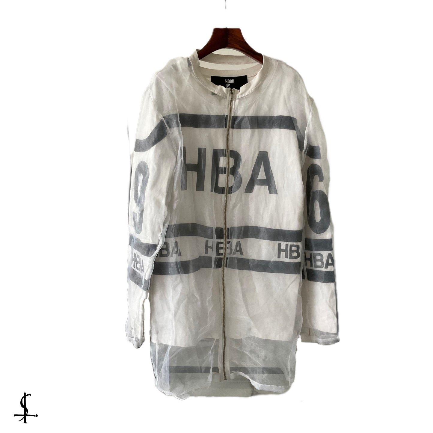 Hood by air “69” mesh trench sweater