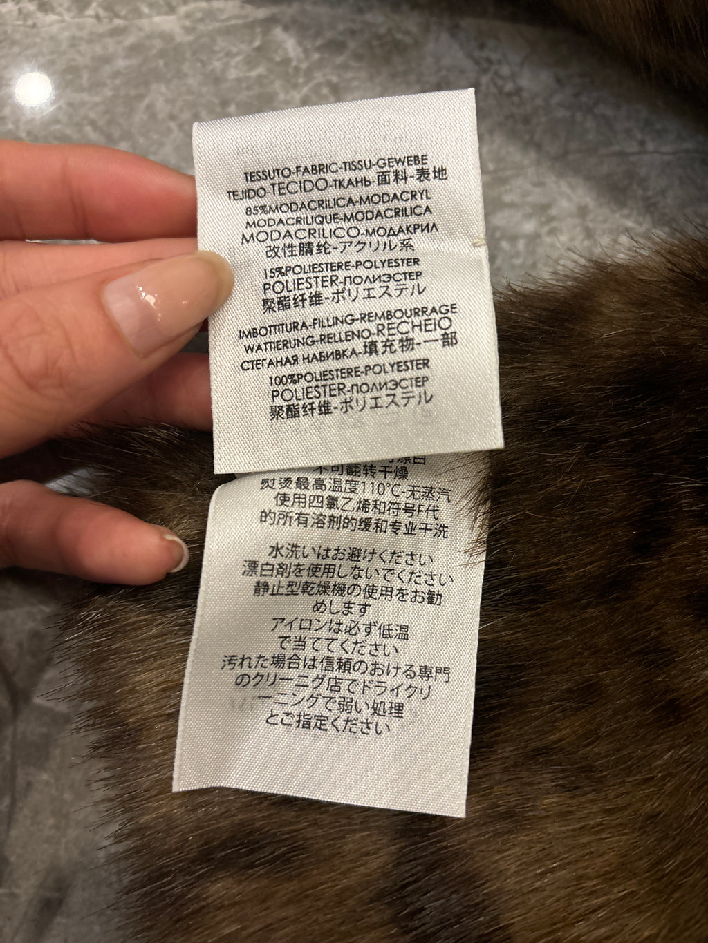 Balenciaga fur scarf